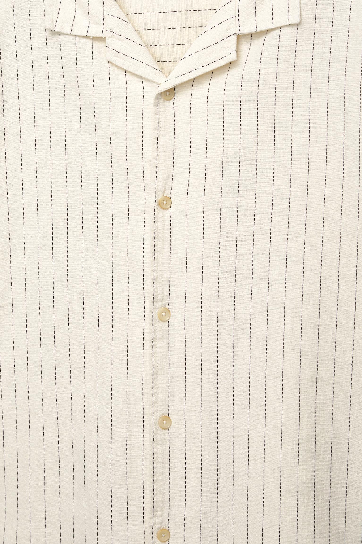 Striped linen blend shirt Product Image