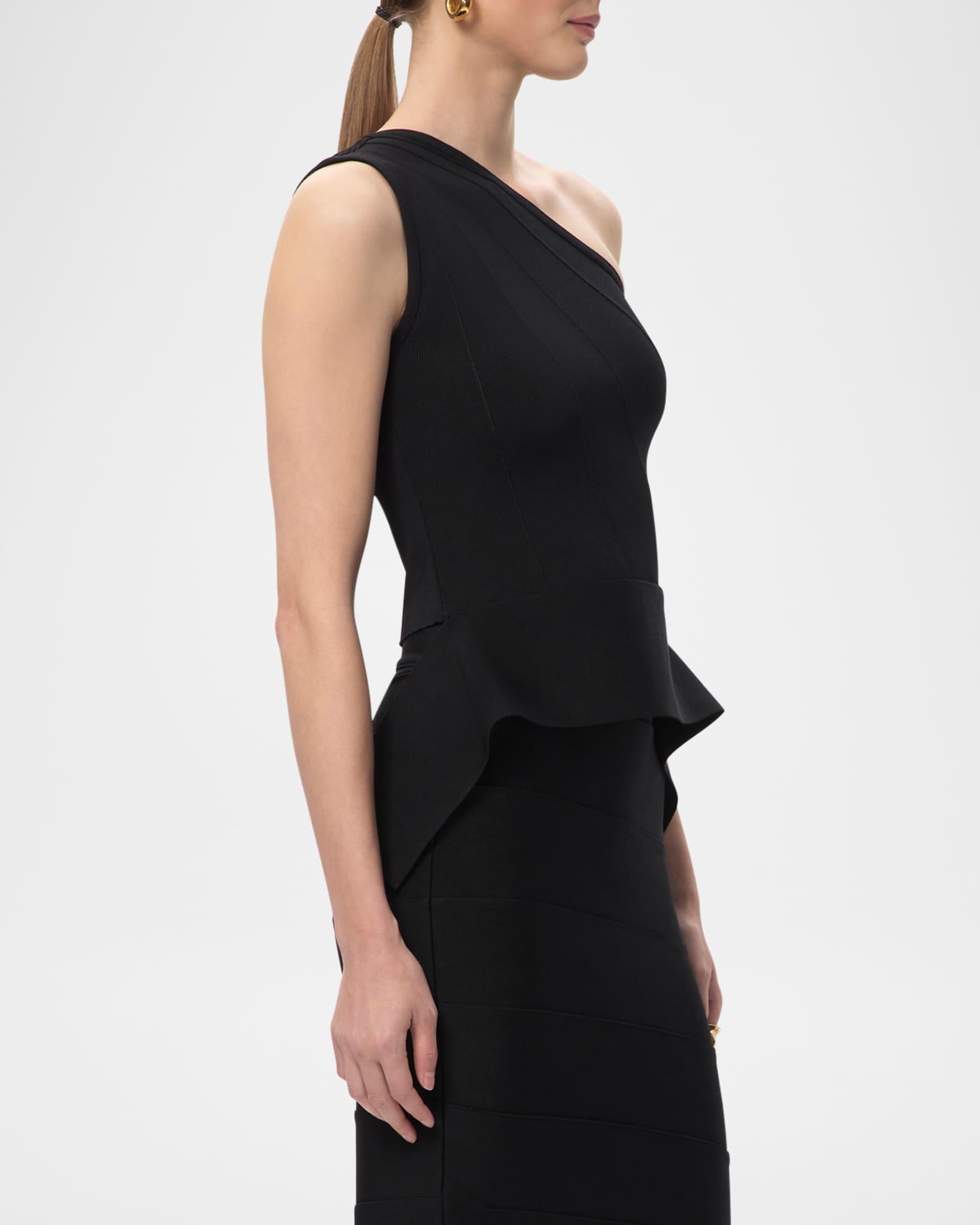 The Betty One-Shoulder Peplum Top Product Image