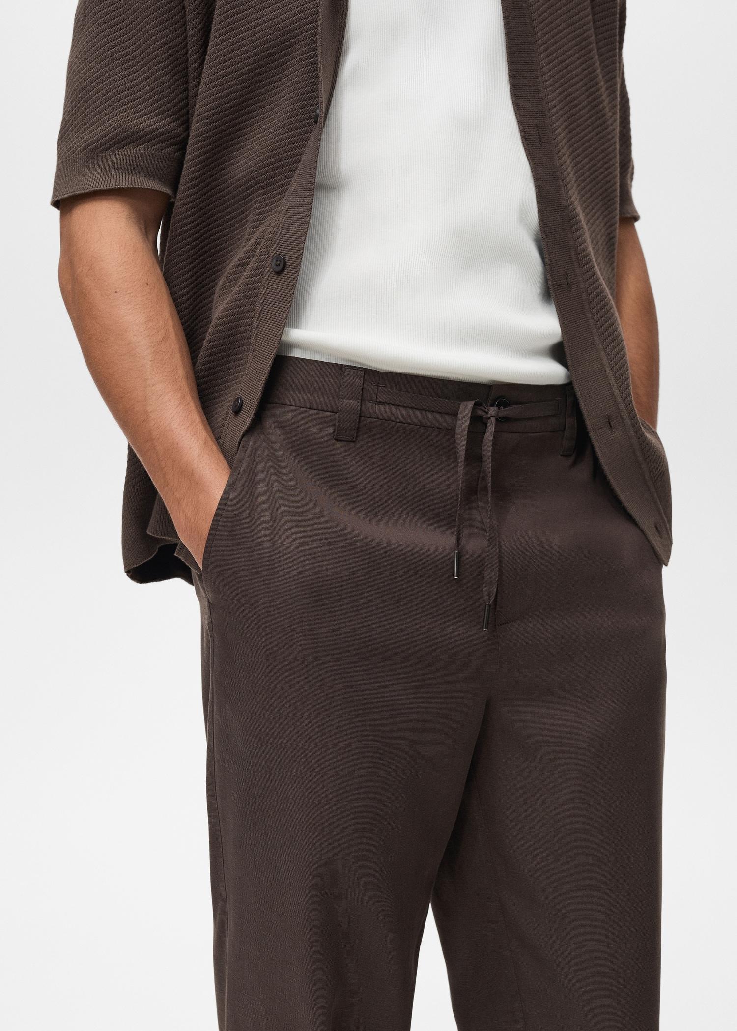 Straight-fit viscose pants - Men | MANGO USA Product Image