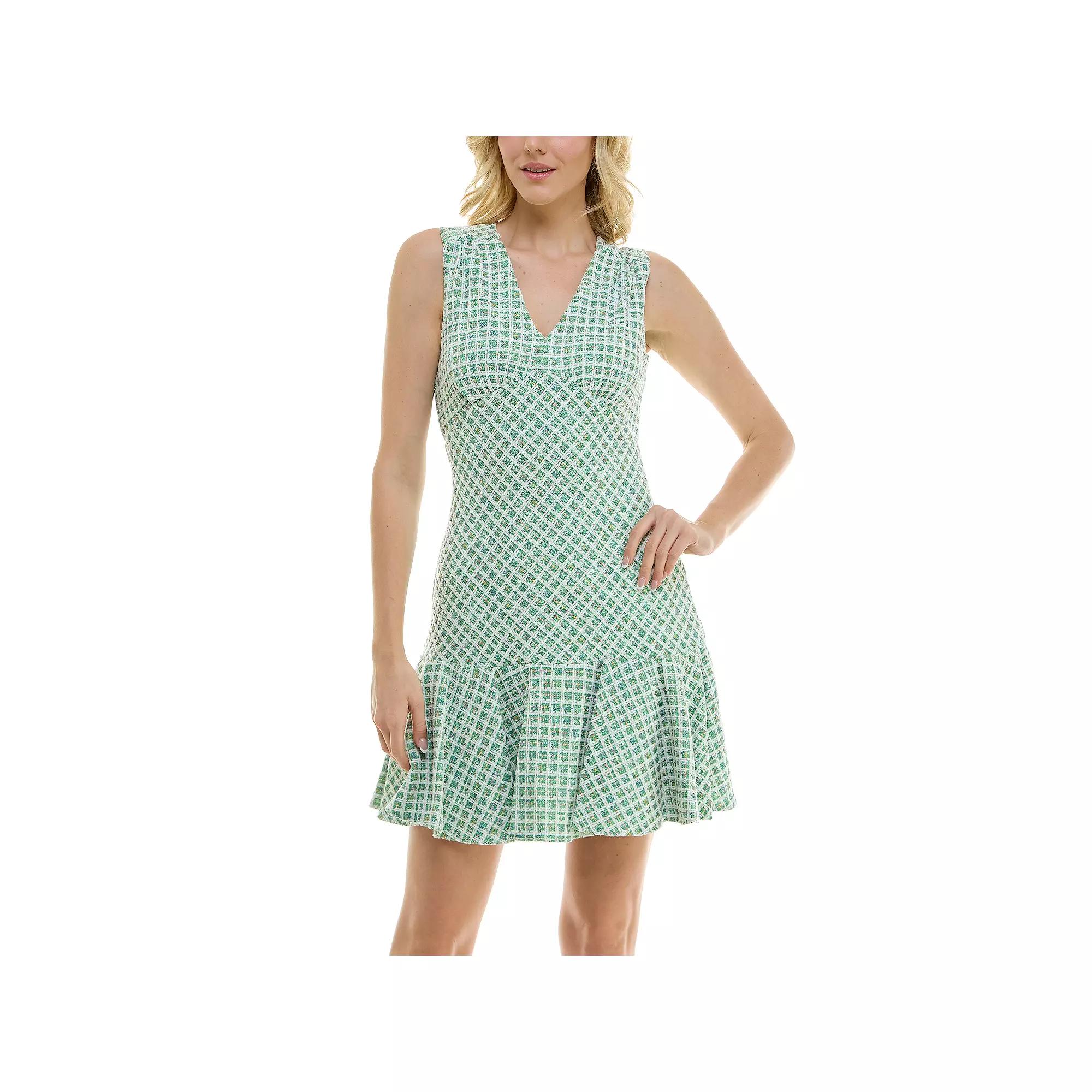 Women's Taylor Flounce Hem Mini Dress, Size: 4, Lime Green Product Image