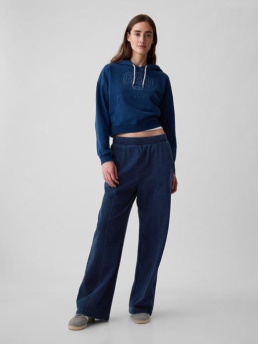 Heavyweight French Terry Seamed Wide-Leg Sweatpants Product Image