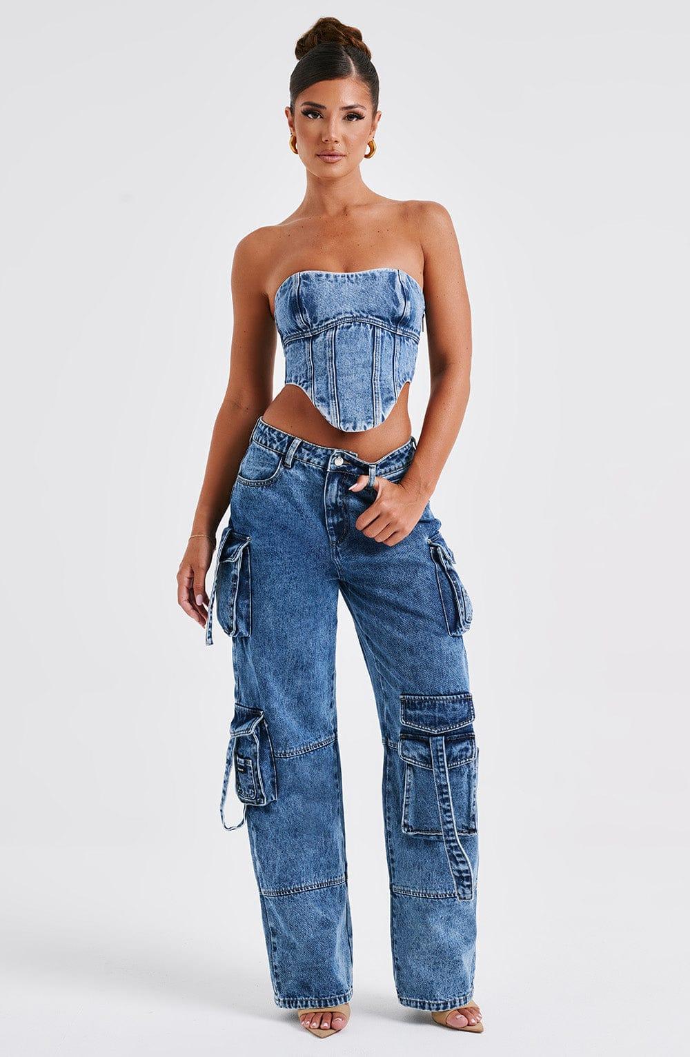 Brooklyn Cargo Pant - Dark Wash Product Image