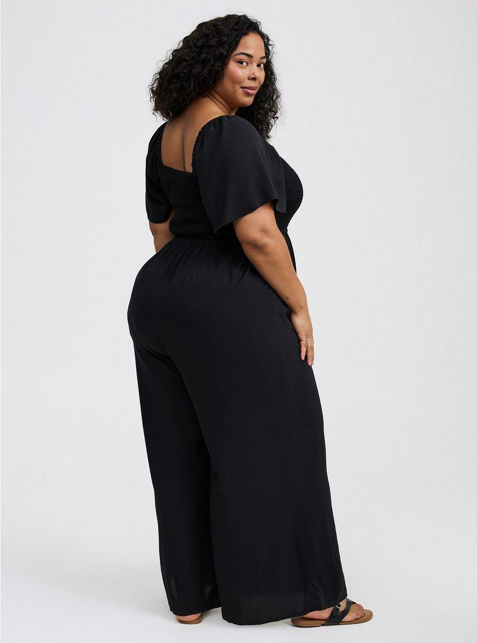 Flutter-Sleeve Smocked Jumpsuit Product Image