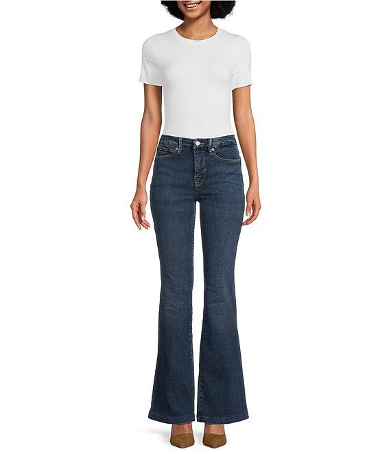 Good American Good Legs Flare Denim Mid Rise Jeans Product Image