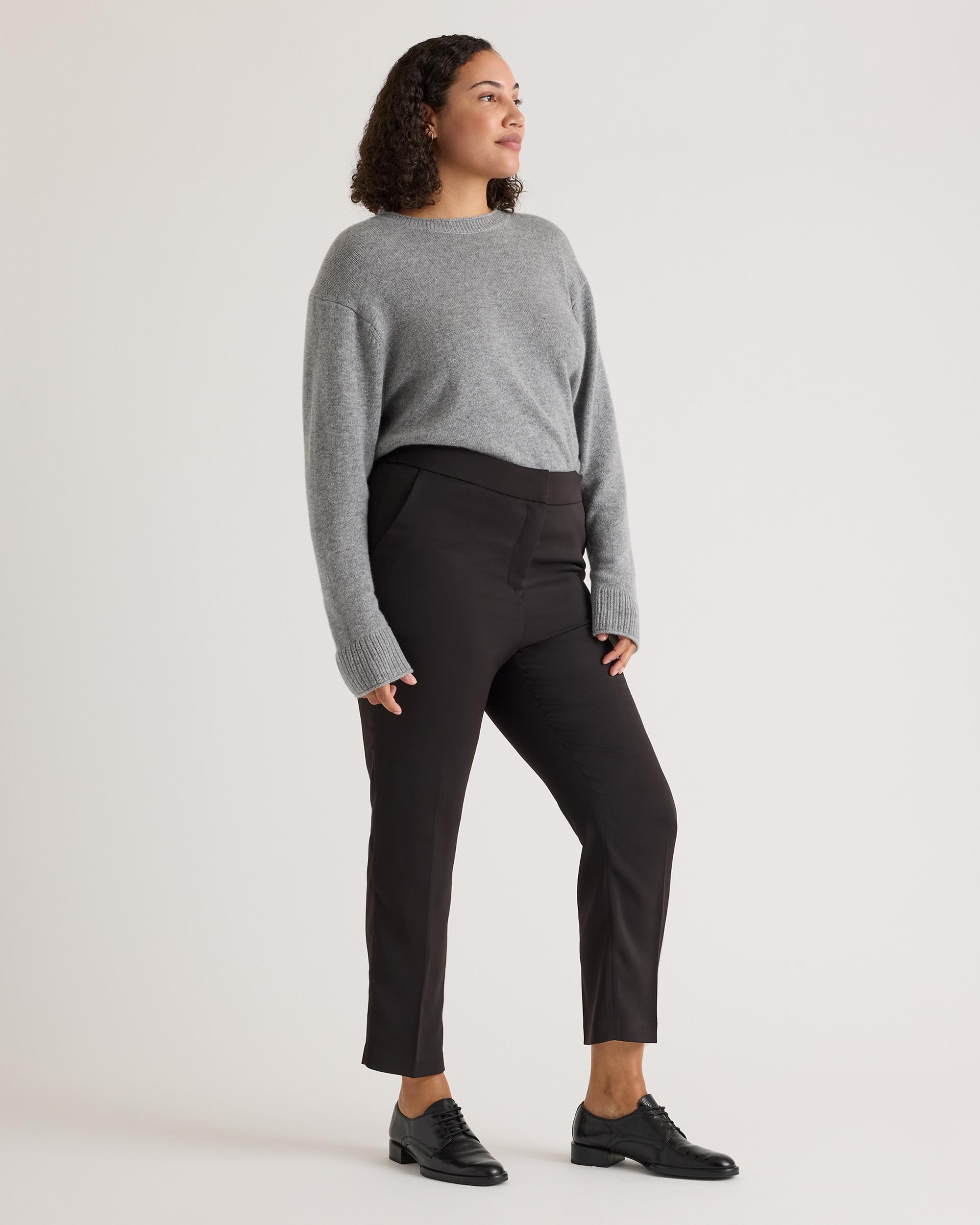 Quince | Women's Stretch Crepe Ankle Pants Recycled Polyester Product Image