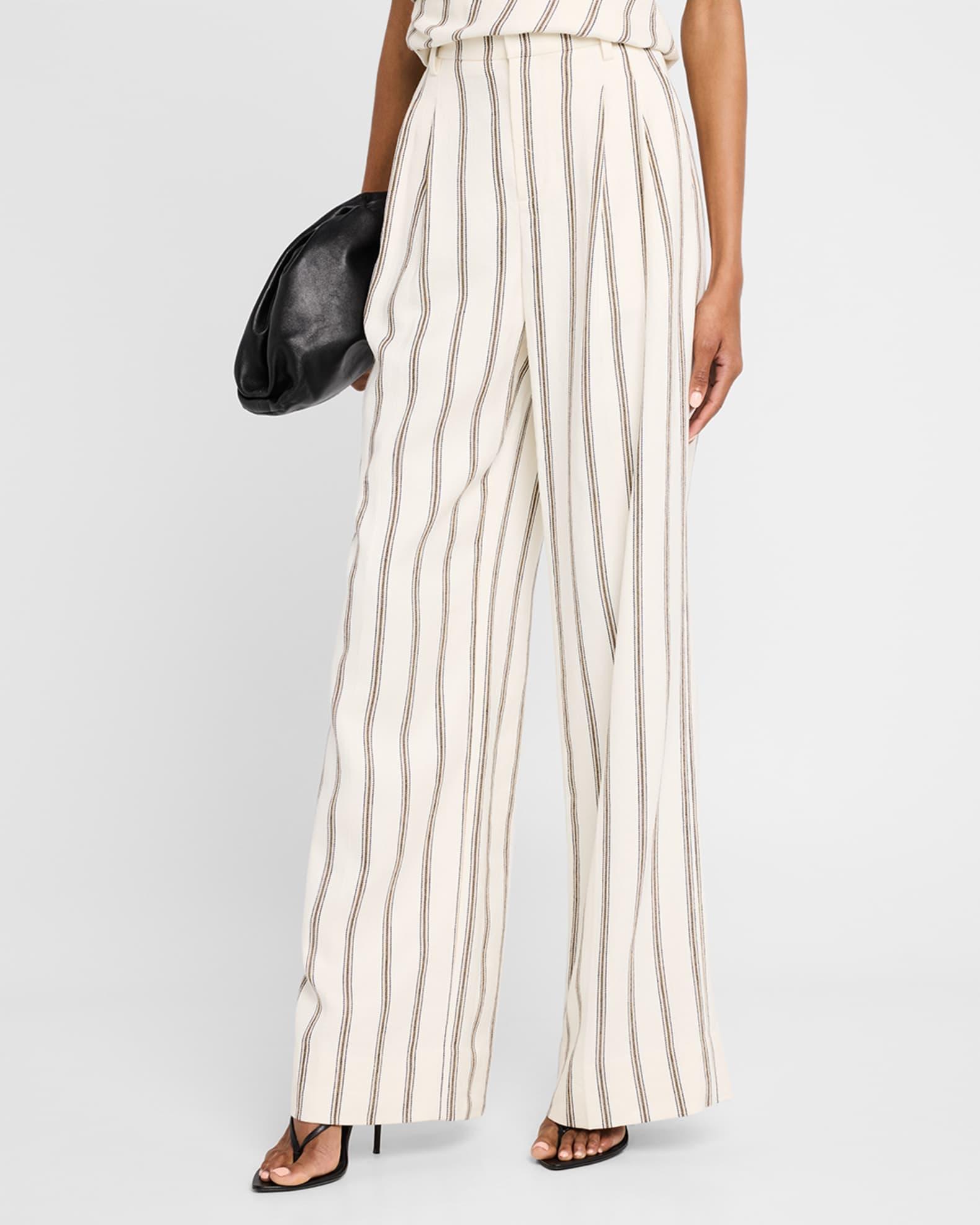 Charles Stripe Wide-Leg Pants Product Image