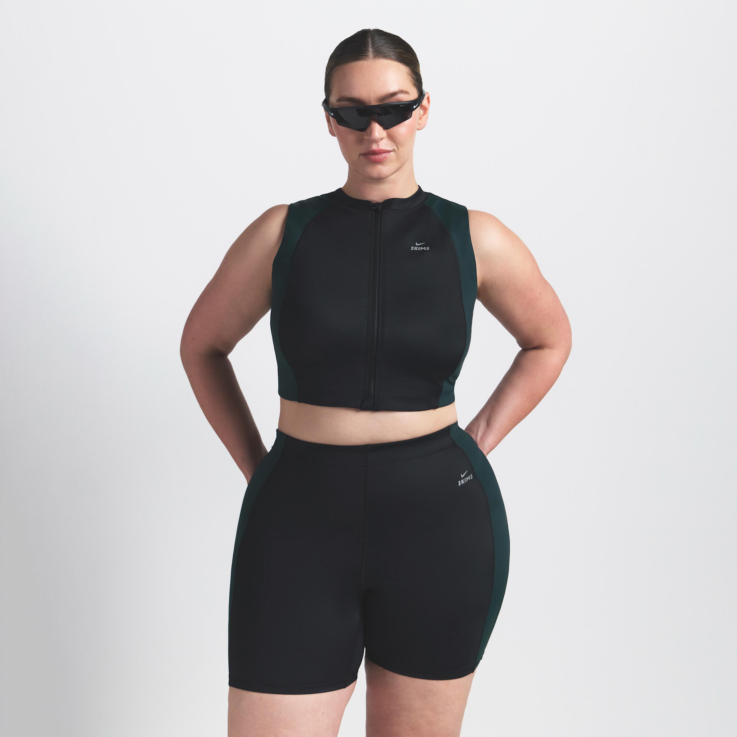 Nike Womens SKIMS Shine Front-Zip Bra | BABRA9497W-OBT Product Image