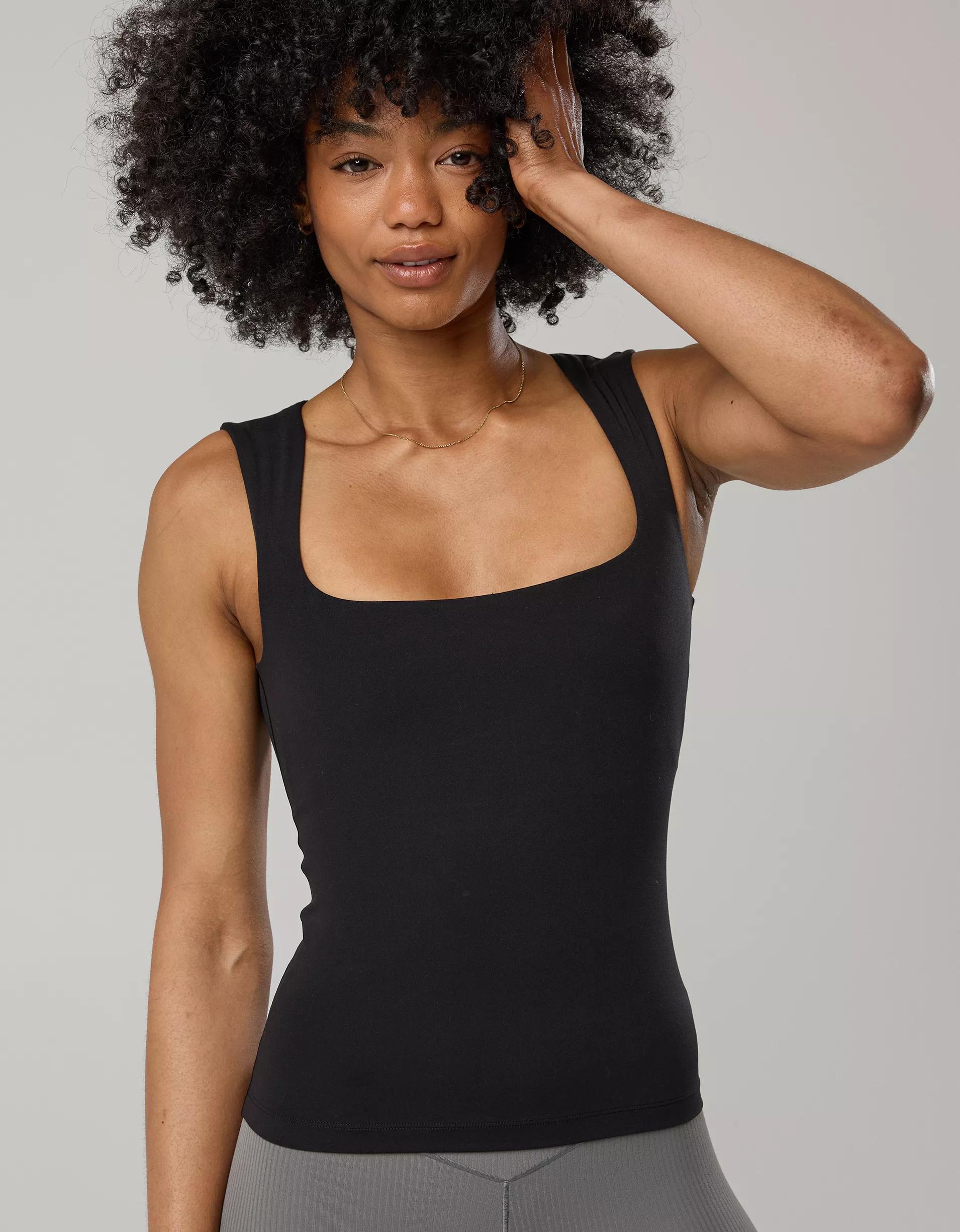 OFFLINE By Aerie Real Me Low Key Square Neck Tank Top Product Image