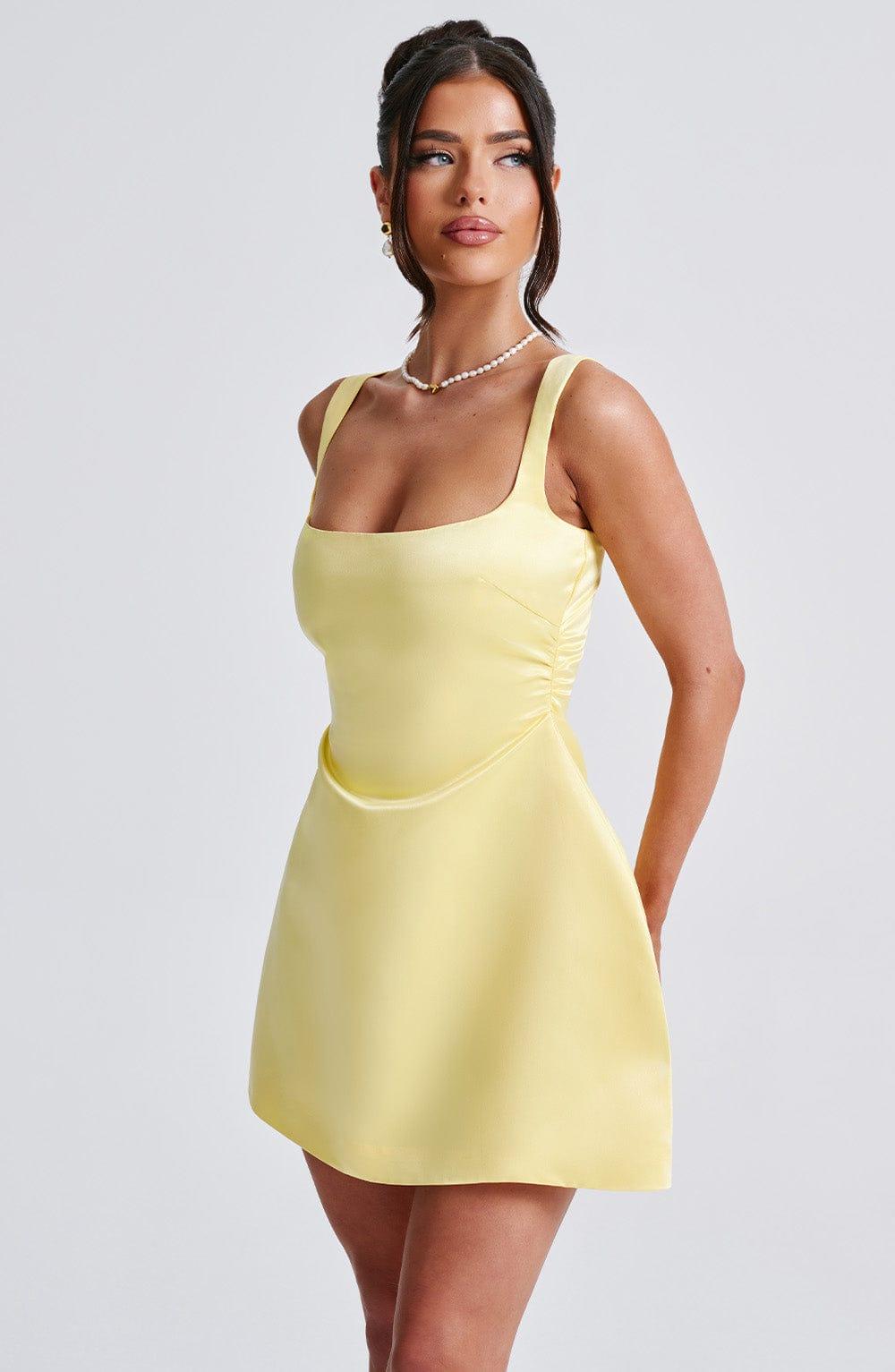 Sofie Mini Dress - Lemon Product Image