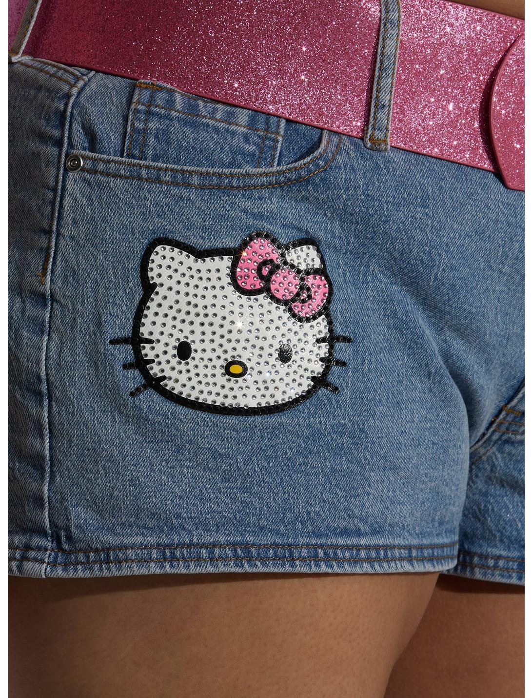 Hello Kitty Rhinestone Micro Shorts With Glitter Belt Plus Size Product Image
