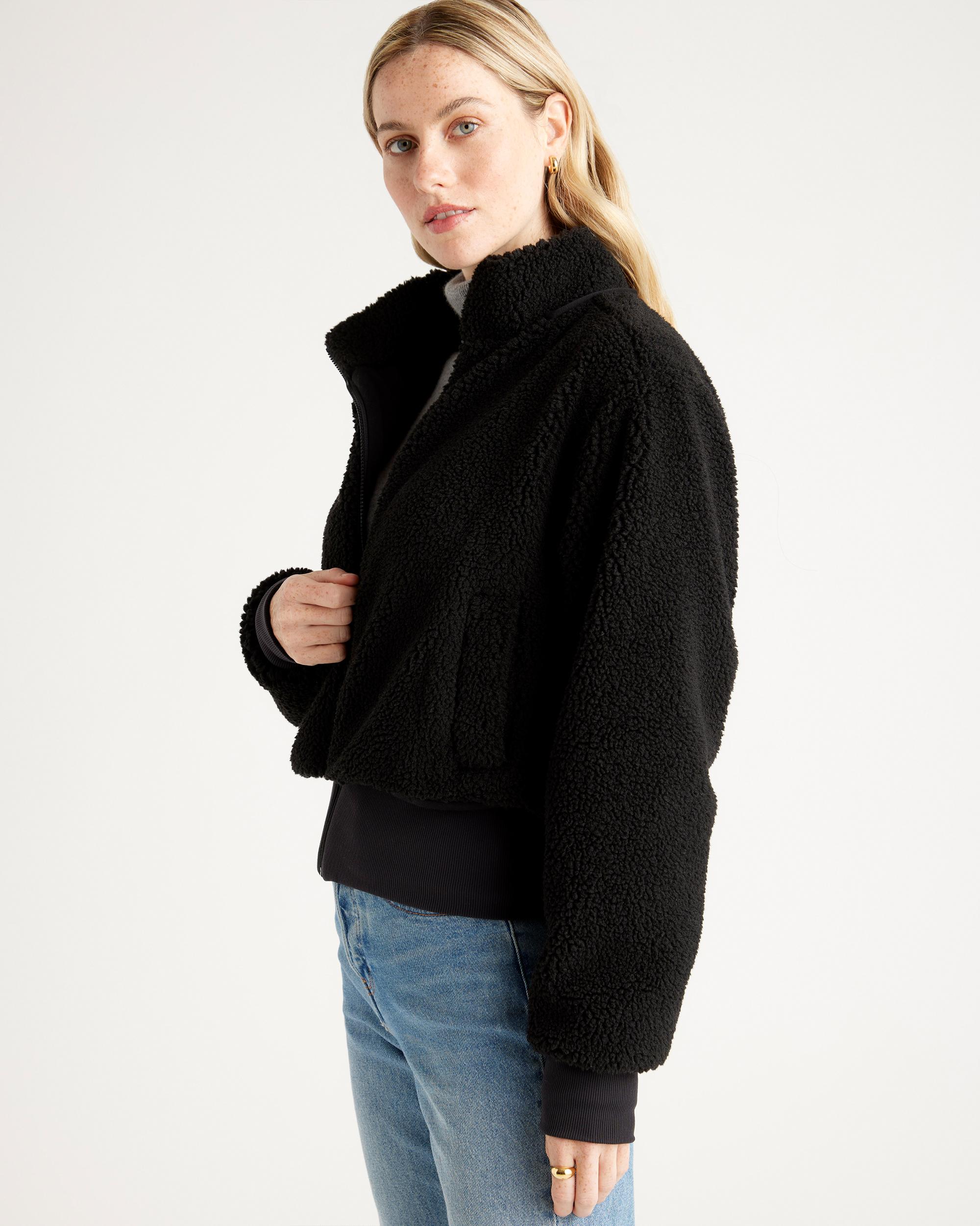 Quince | Women's Hooded Sherpa Jacket Size XS, 100% Polyester Product Image