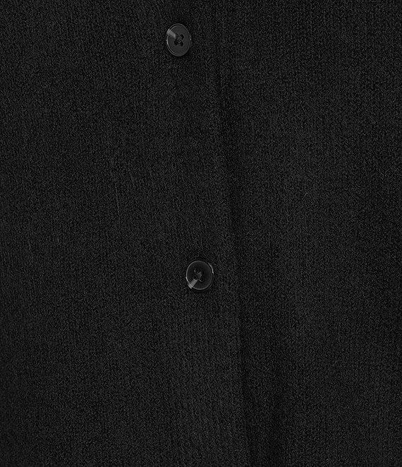 Vince Camuto Round Neck Short Sleeve Button Front Cardigan Product Image