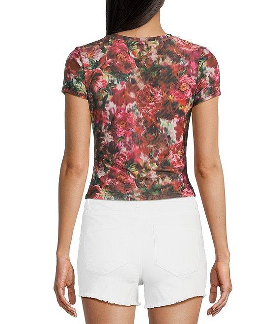 Stevie by Steve Madden Printed Mesh Crew Neck Short Sleeve T-Shirt Product Image