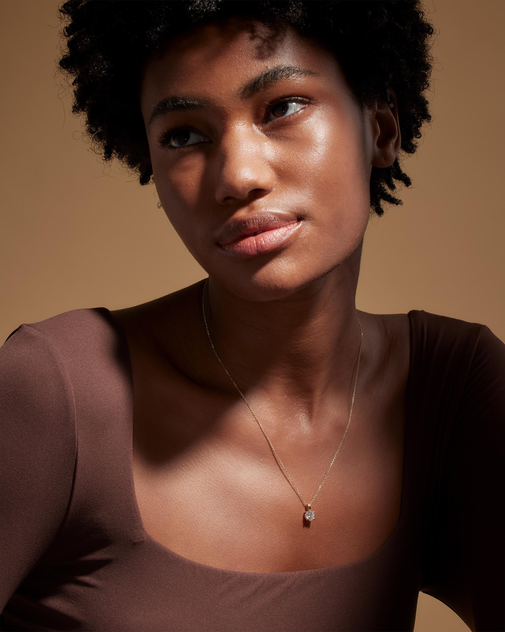 Quince | Women's 14K Gold Lab Grown Diamond Solitaire Necklace Product Image