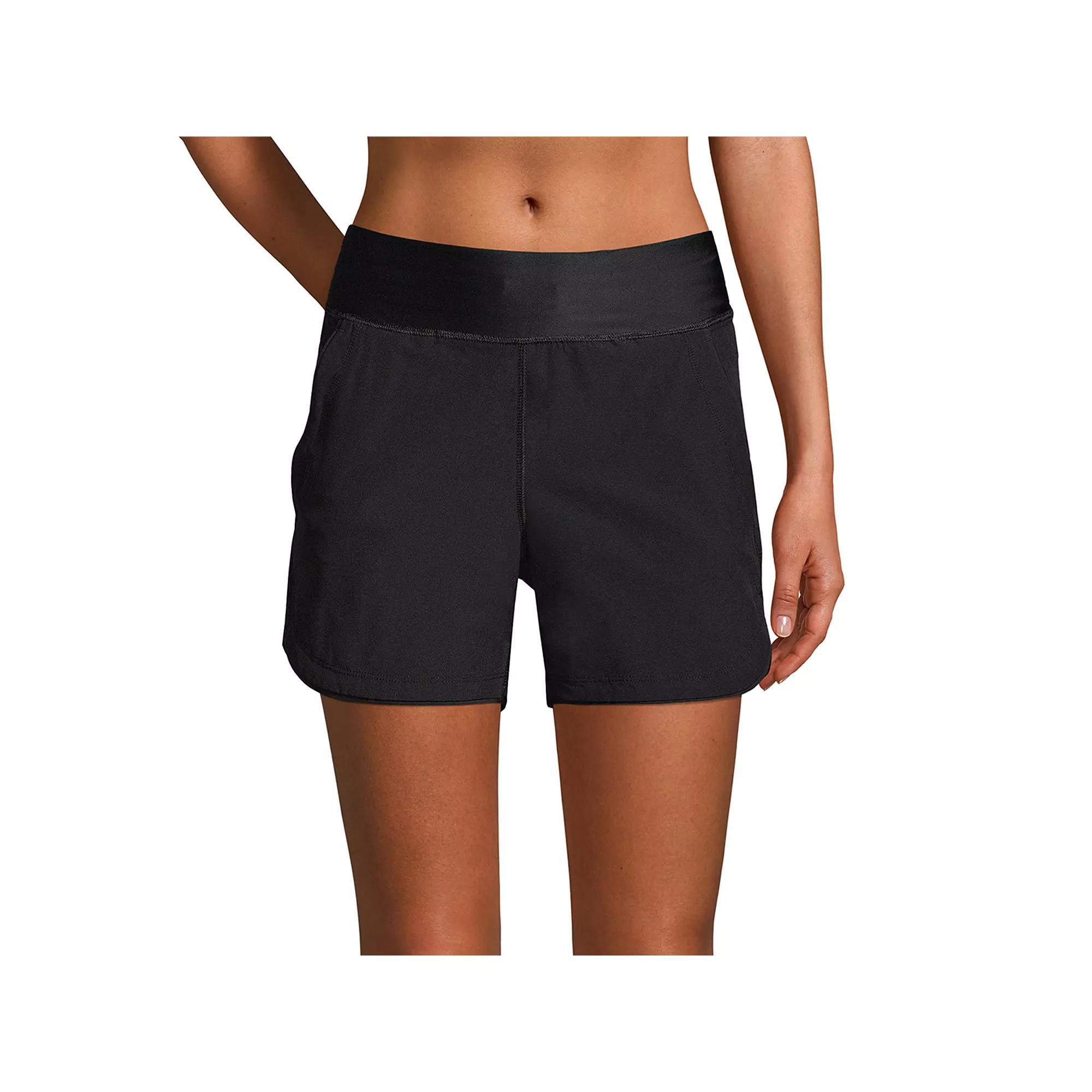 Women's Lands' End 5" Quick Dry Swim Shorts With Panty,  Product Image