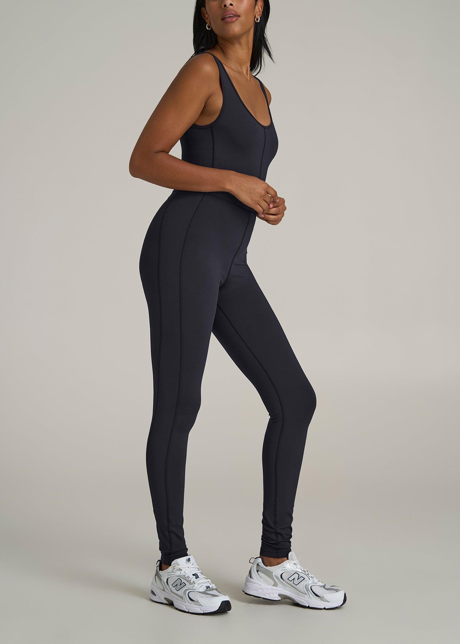 Balance Scoop Neck Jumpsuit for Tall Women in Black Female Product Image