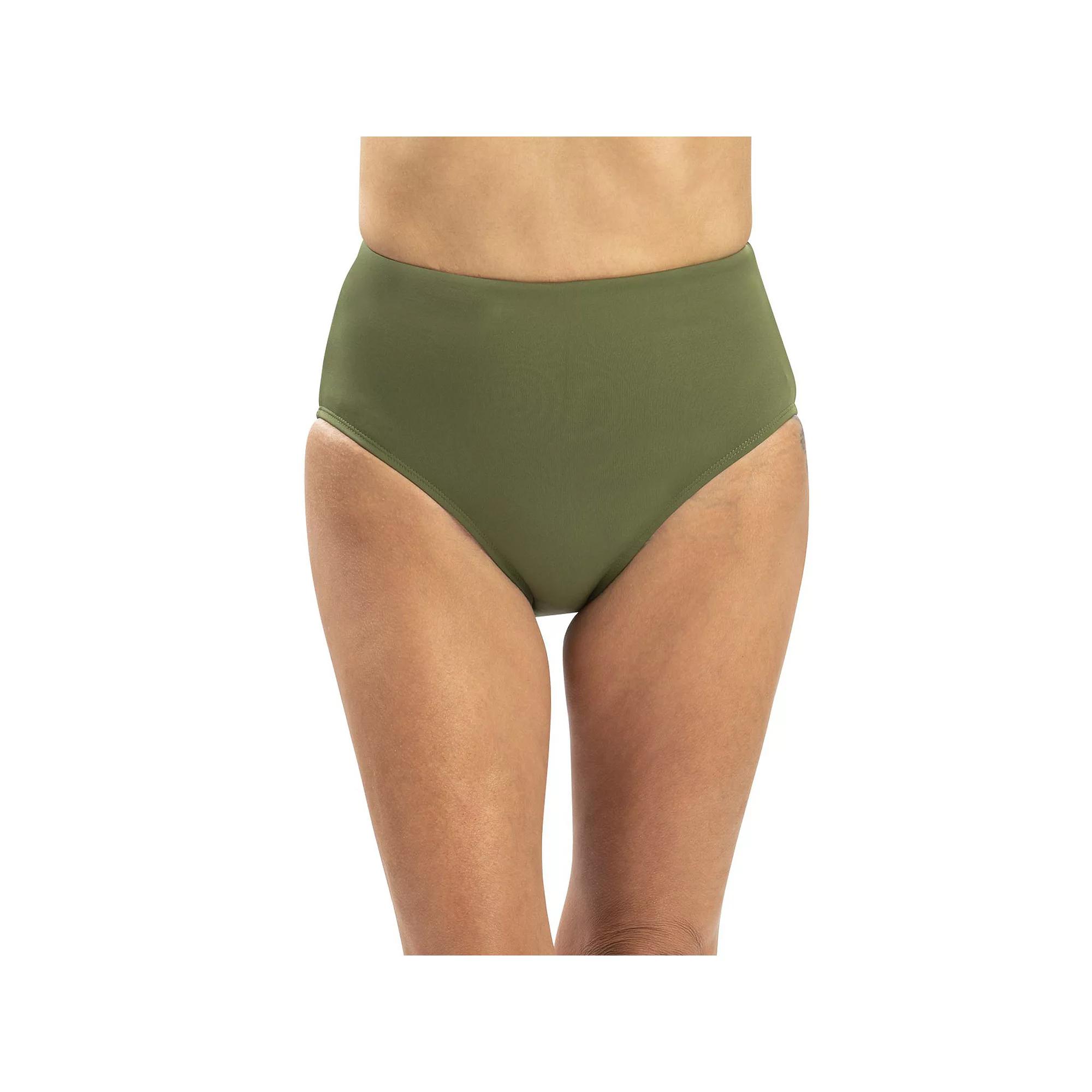 Women's Dolfin Solid High-Waisted Swim Bottoms,  Product Image