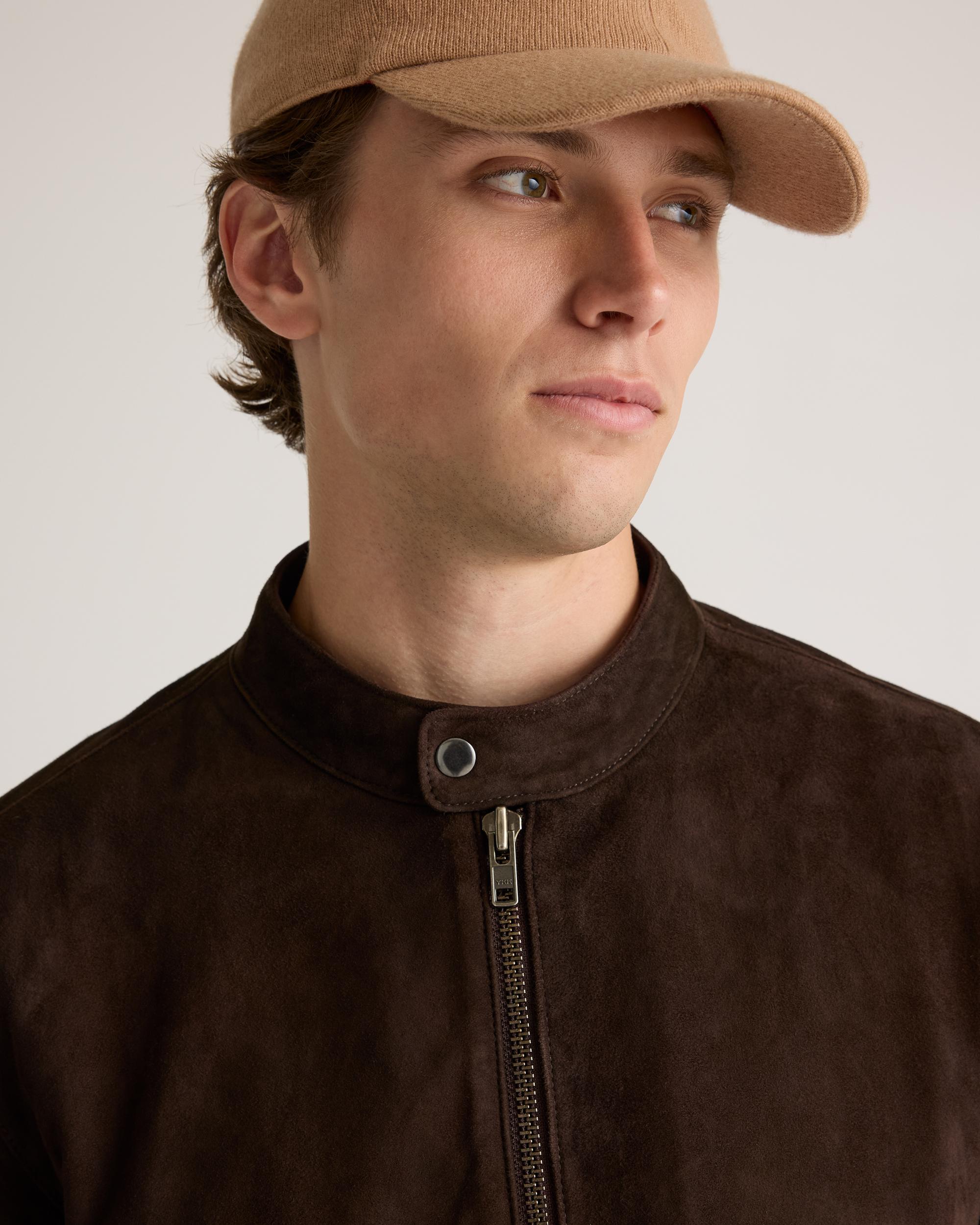 Quince | Men's 100% Suede Café Racer Jacket Leather Product Image