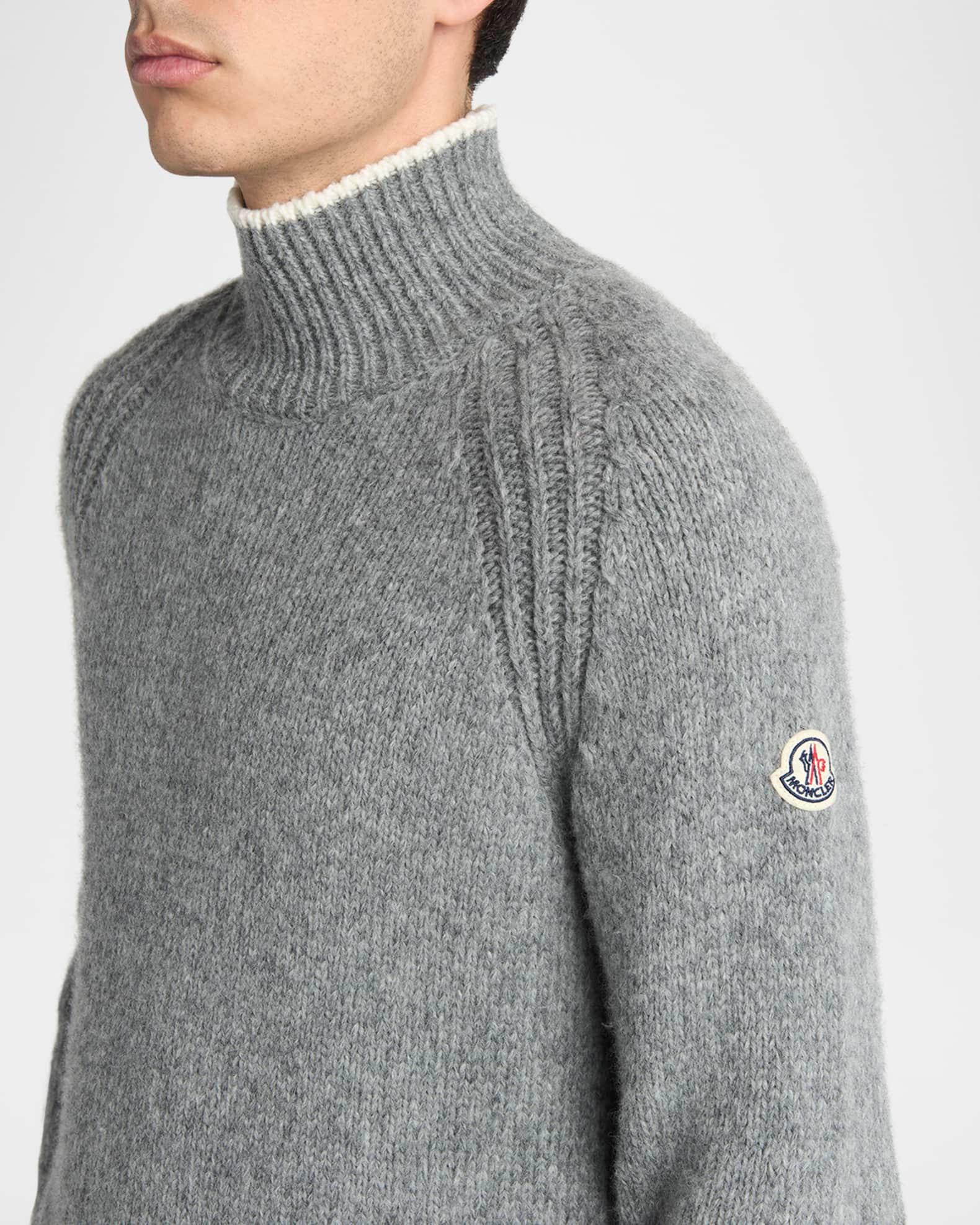 Men's Tipped Wool Turtleneck Sweater Product Image