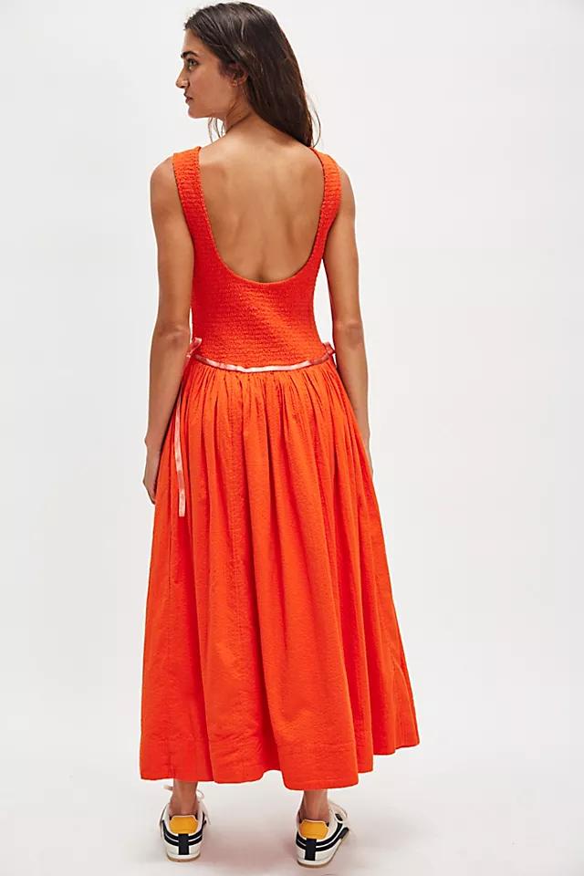 Nightingale Seersucker Midi Dress Product Image