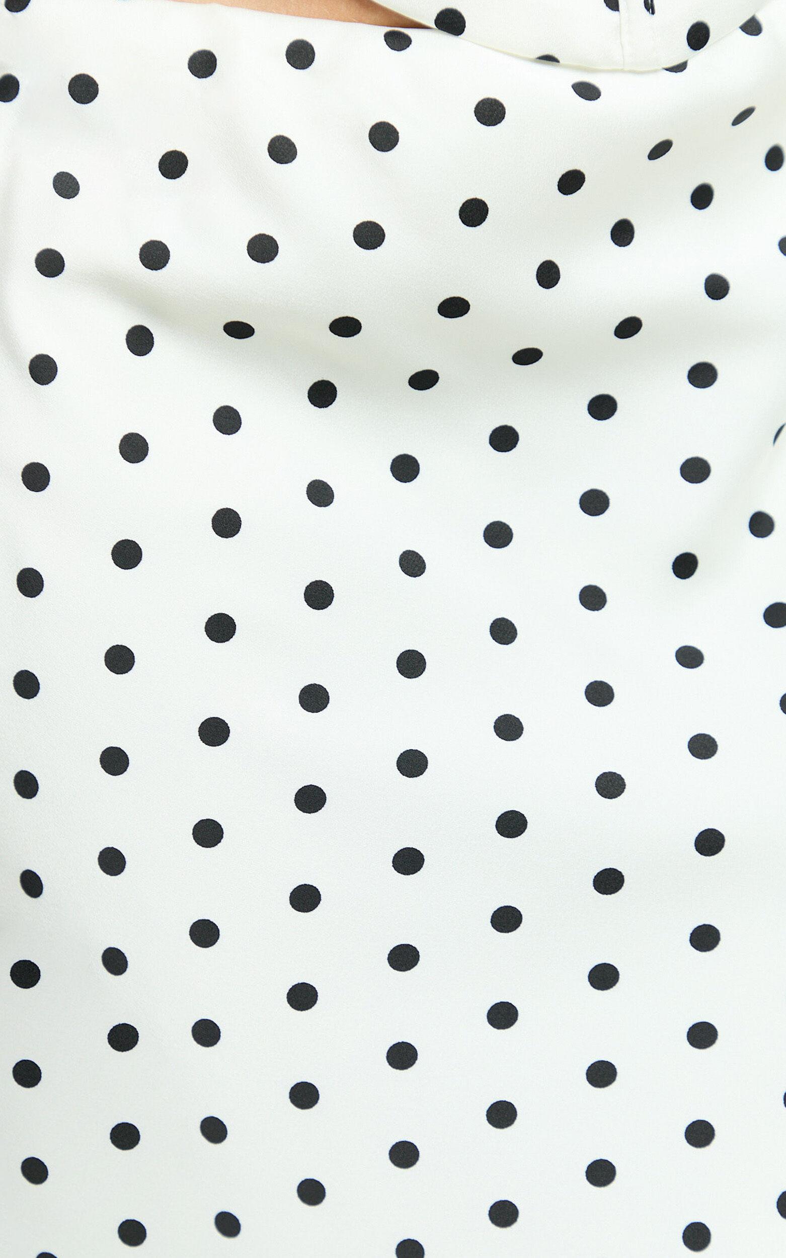 Runaway The Label - Karlita Midi Skirt in White Polka Product Image