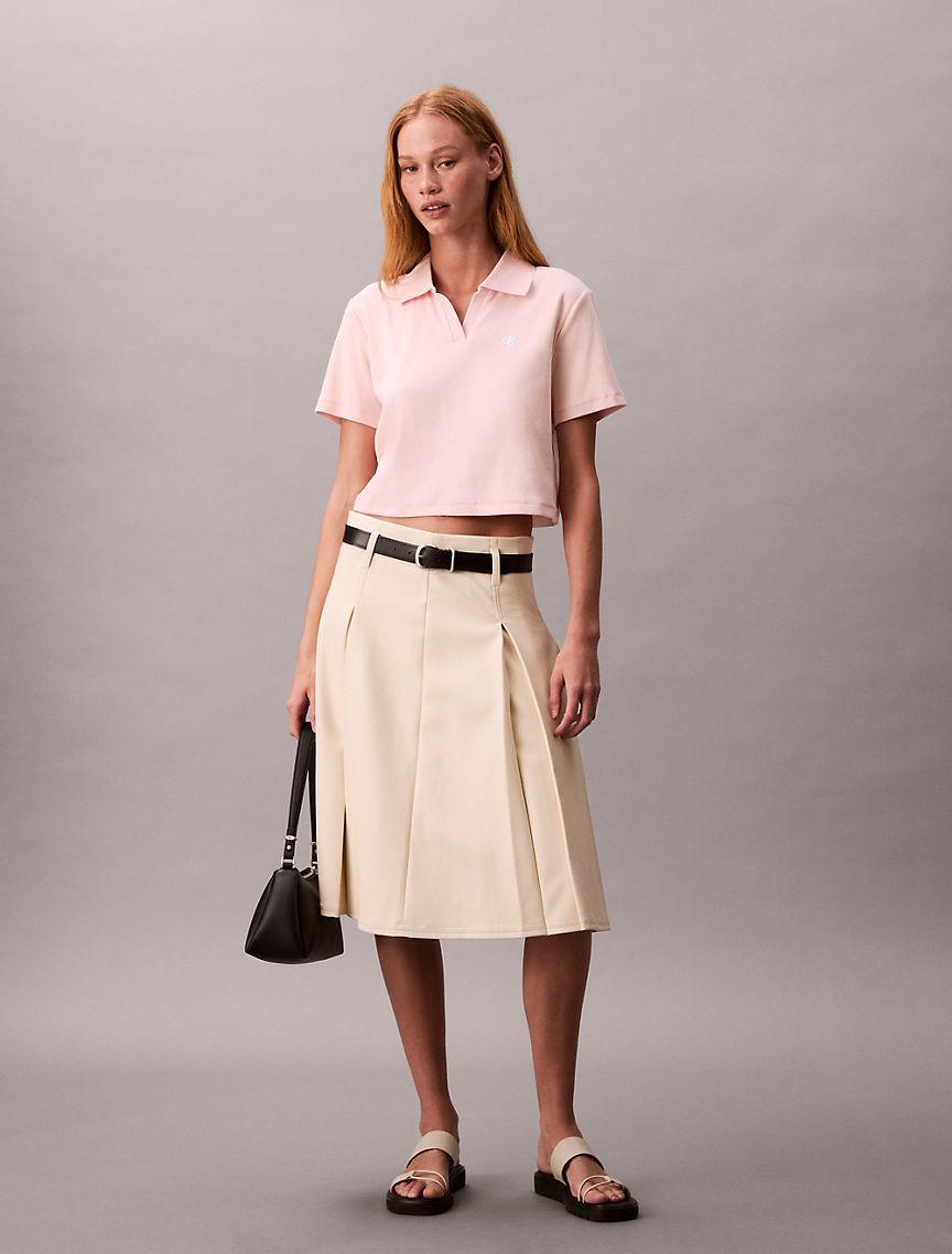 Cotton Contour Rib Polo Tee Product Image