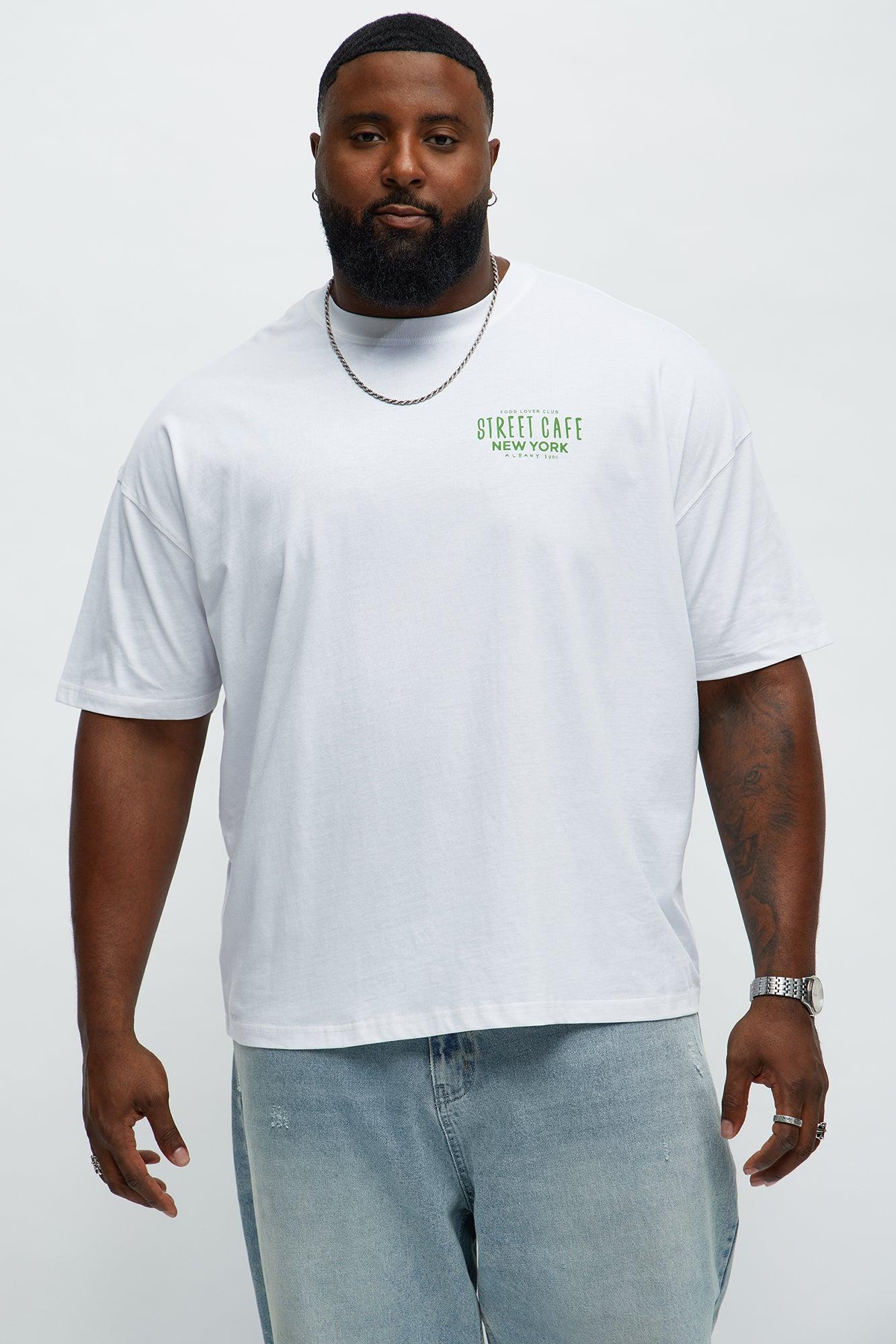 Street Cafe NYC Oversized Short Sleeve Tee - White Product Image