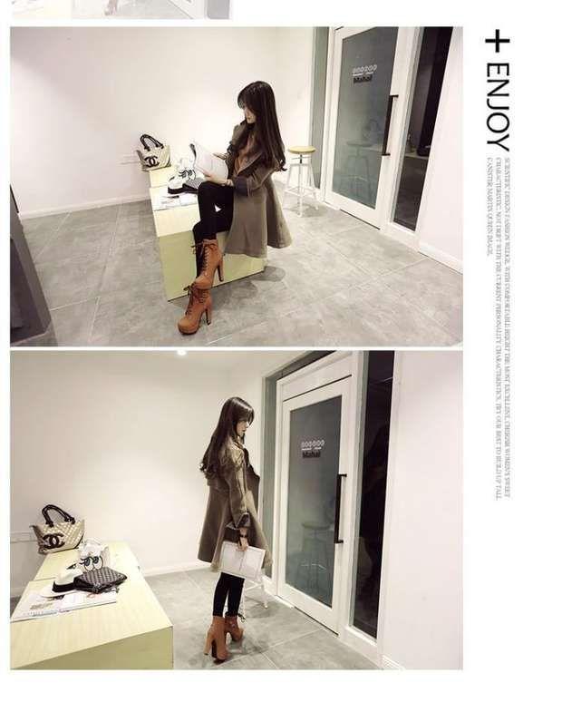 Lace-Up High-Heel Platform Short Boots Product Image