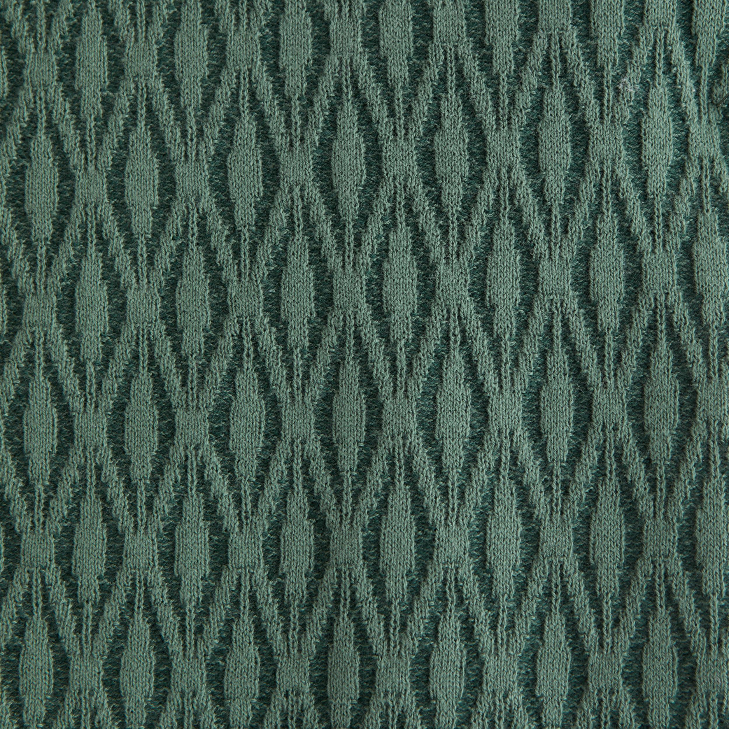 Jacquard Pattern Button-Through Sweater Polo Product Image