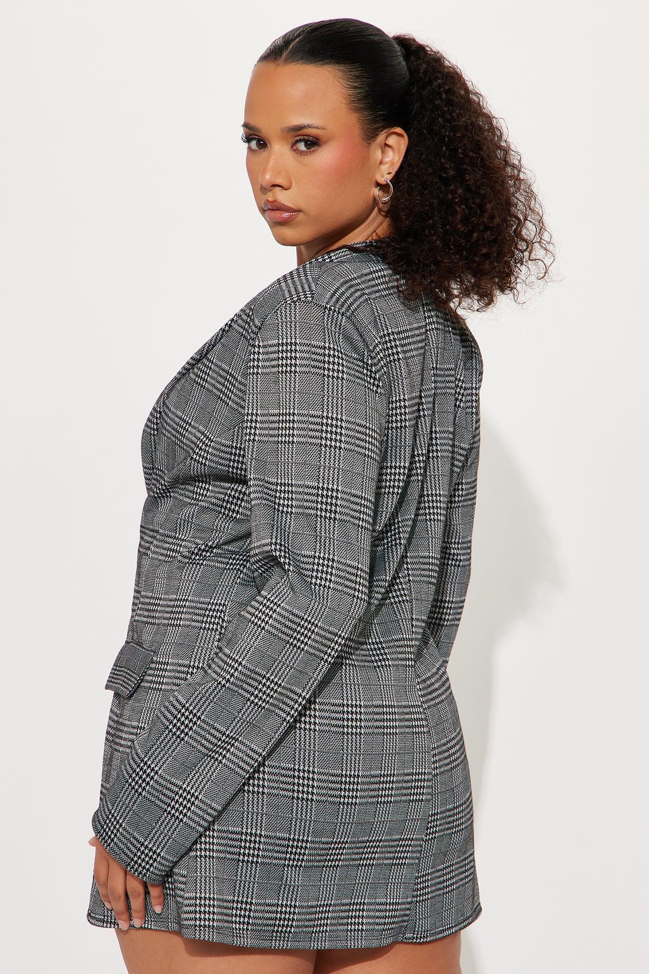 Suit Yourself Blazer And Micro Short Set - Black/combo Product Image