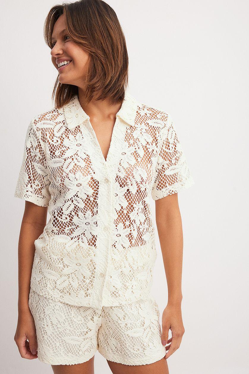 Oversized Crochet Shirt Product Image