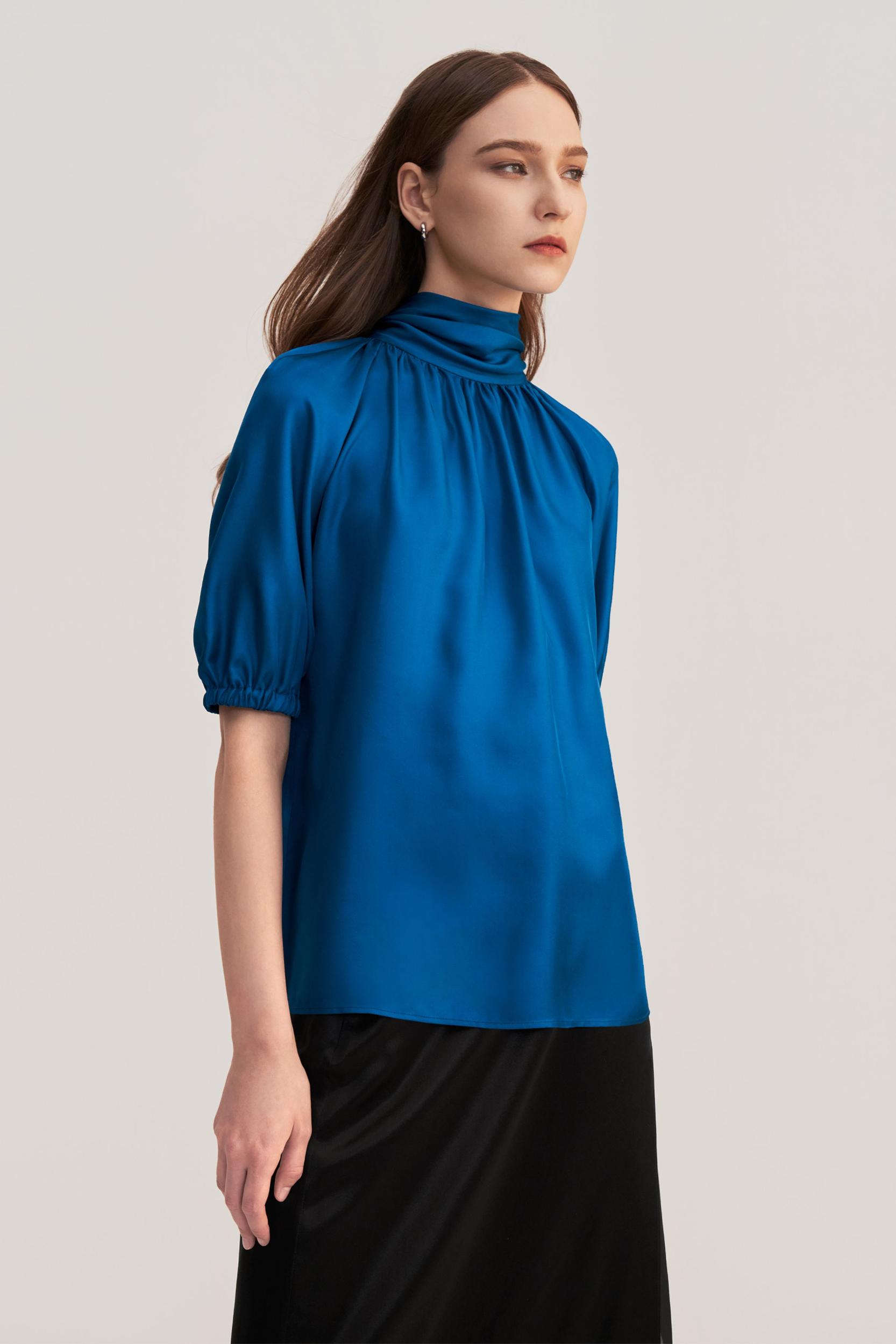 Women Ajuga Silk Twill Blouse Top Product Image