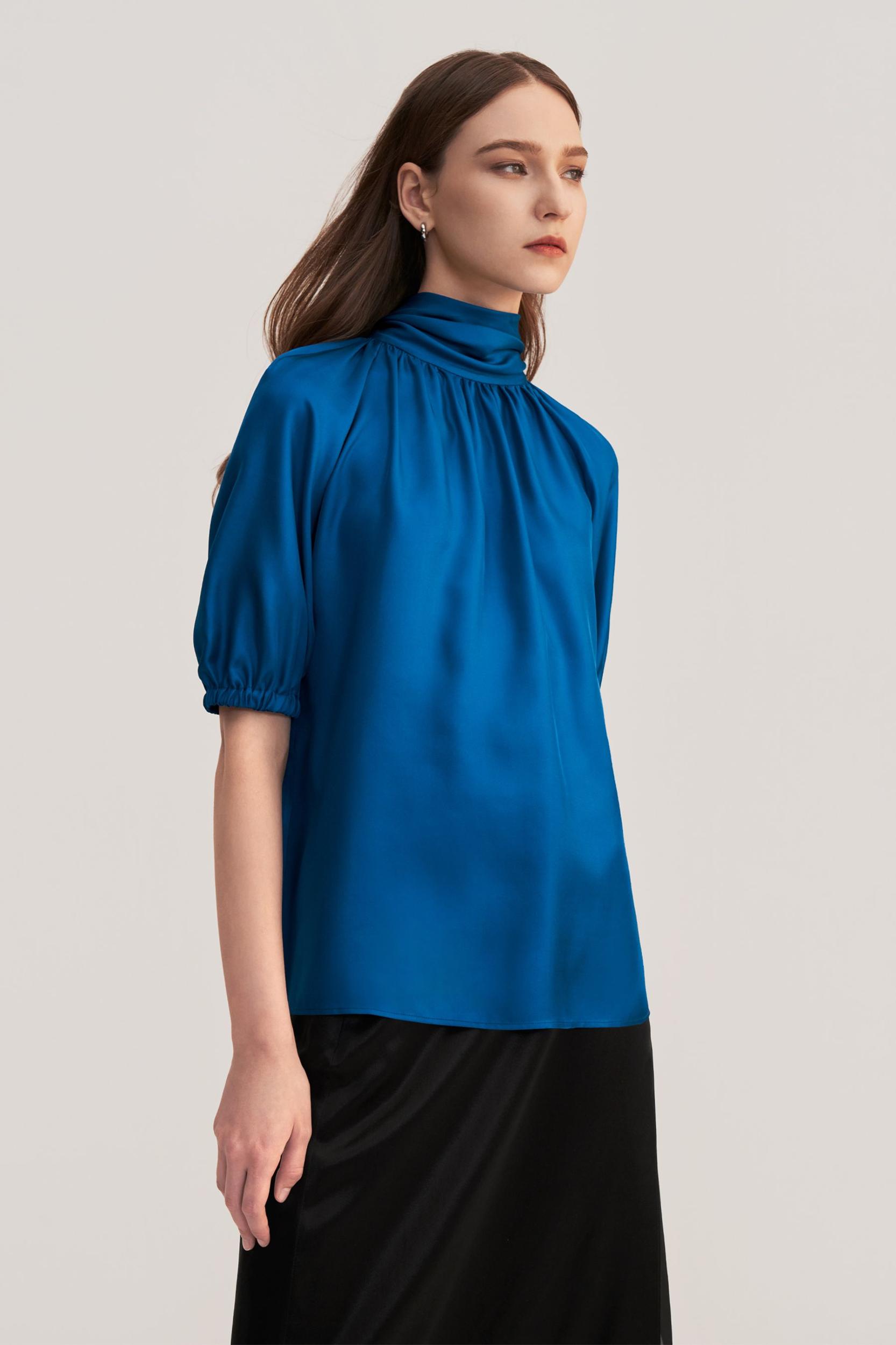 Women Ajuga Silk Twill Blouse Top Product Image