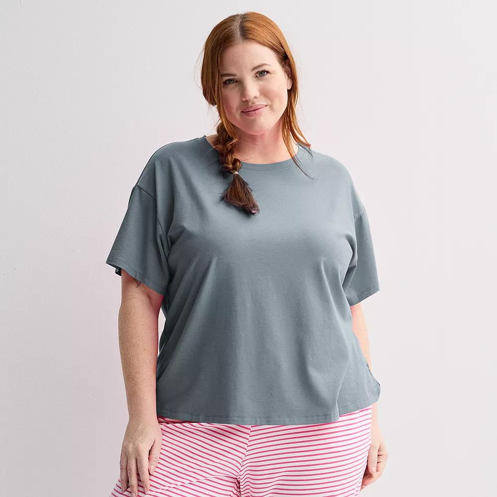 Plus Size Sonoma Goods For Life® Sleep Tee, Women's, Size: 2XL, Stormy Weather Product Image