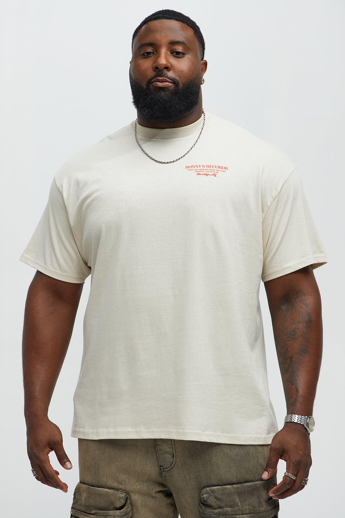 Ronny's Records NYC Short Sleeve Tee - Cream Male Product Image