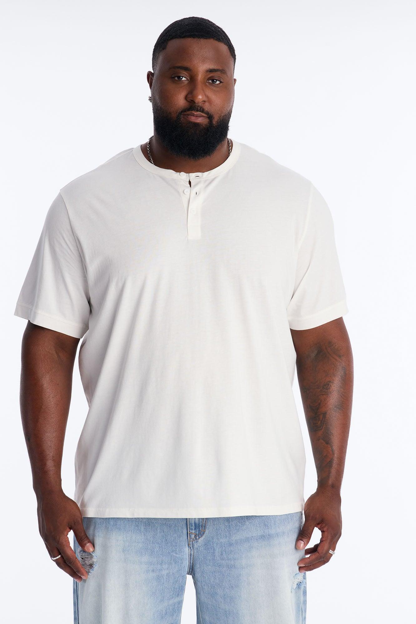 Your Everyday Classic Henley - White Male Product Image