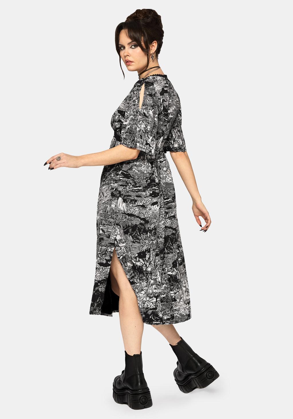 Nara Boudicca Printed Midi Dress Product Image