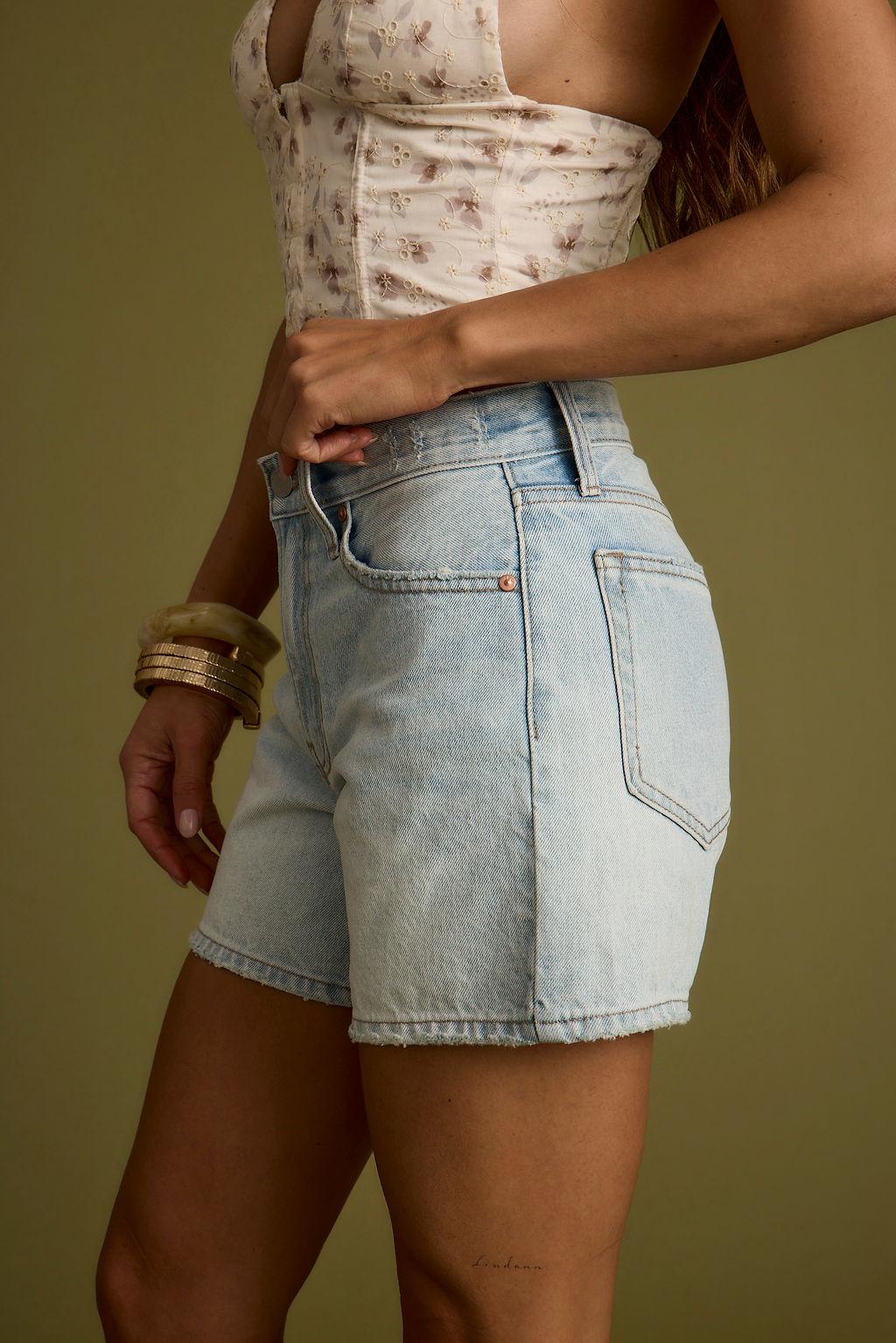Nico Light Wash Denim Shorts Product Image