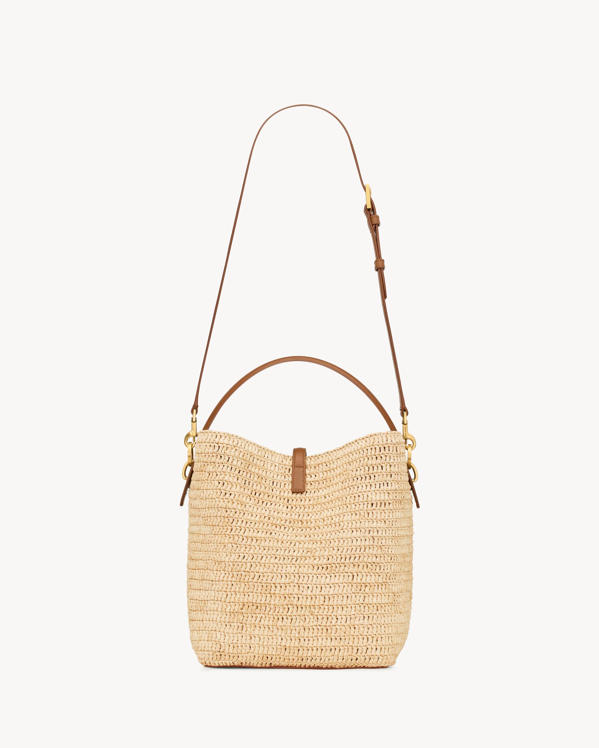 LE 37 in woven raffia and vegetable-tanned leather Product Image