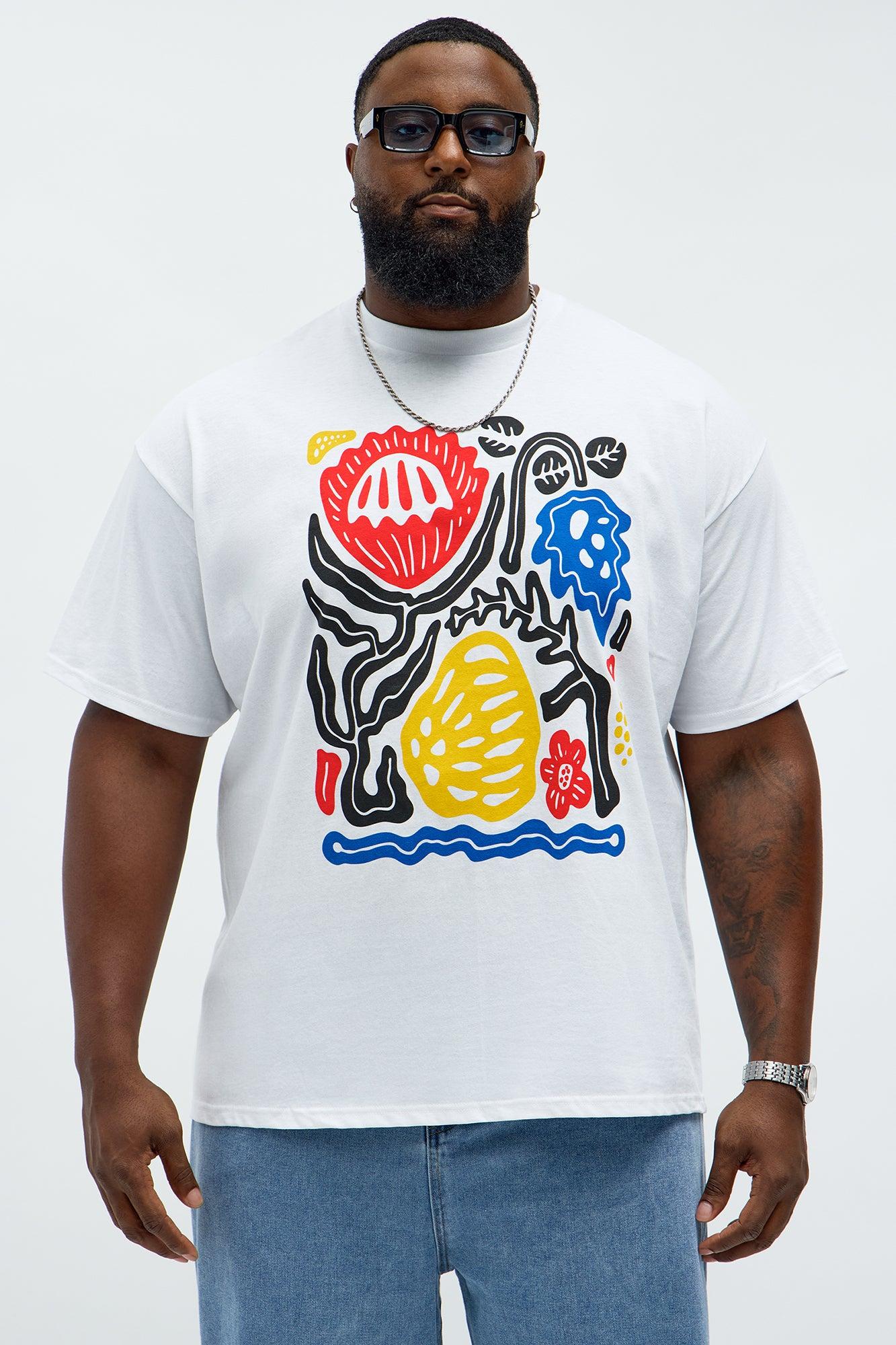 Smell The Flowers Short Sleeve Tee - White Male Product Image