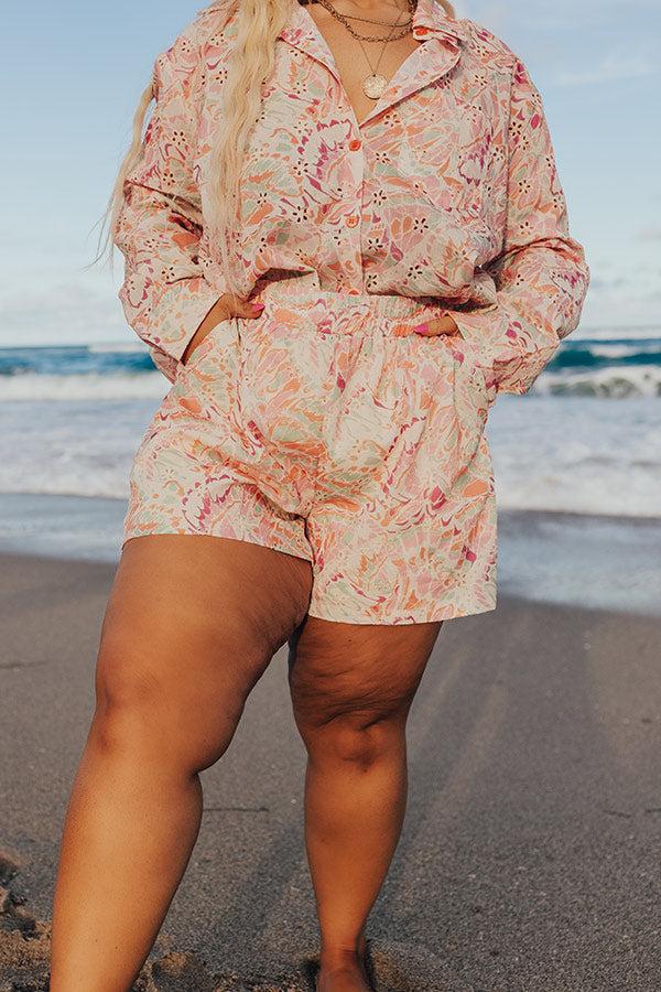 Summer Mirage Eyelet Shorts Curves Product Image