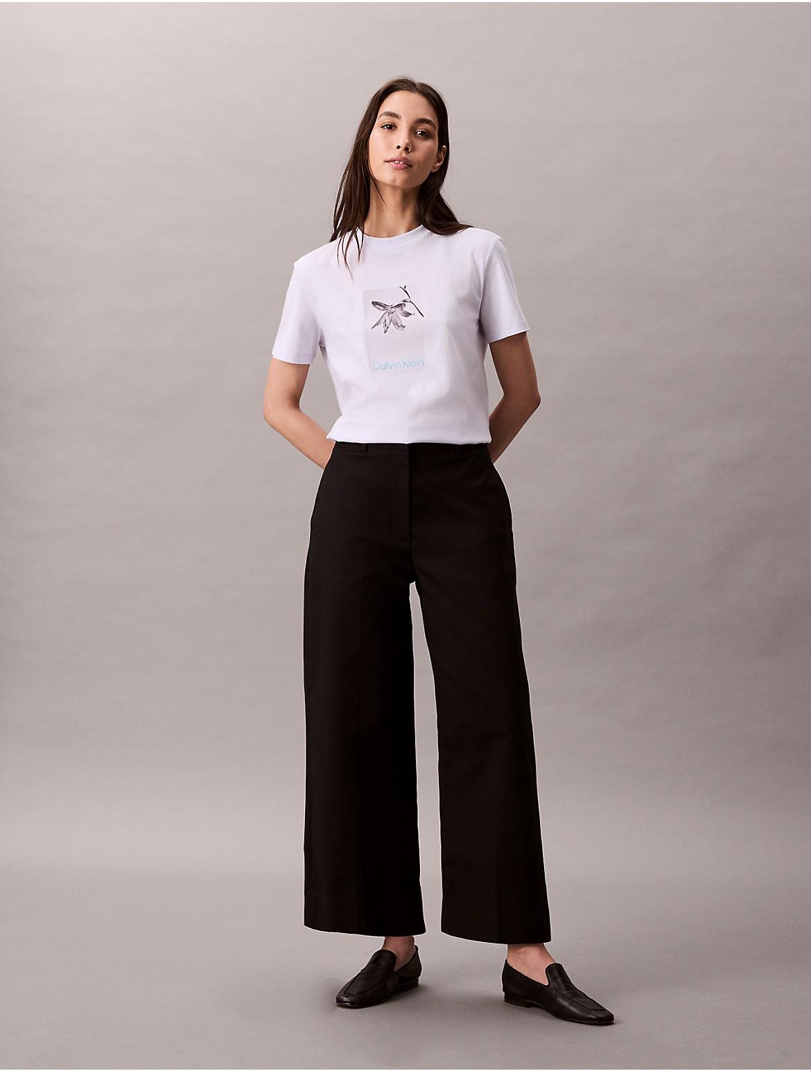 Calvin Klein Womens Floral Photo Graphic Classic T-Shirt Product Image