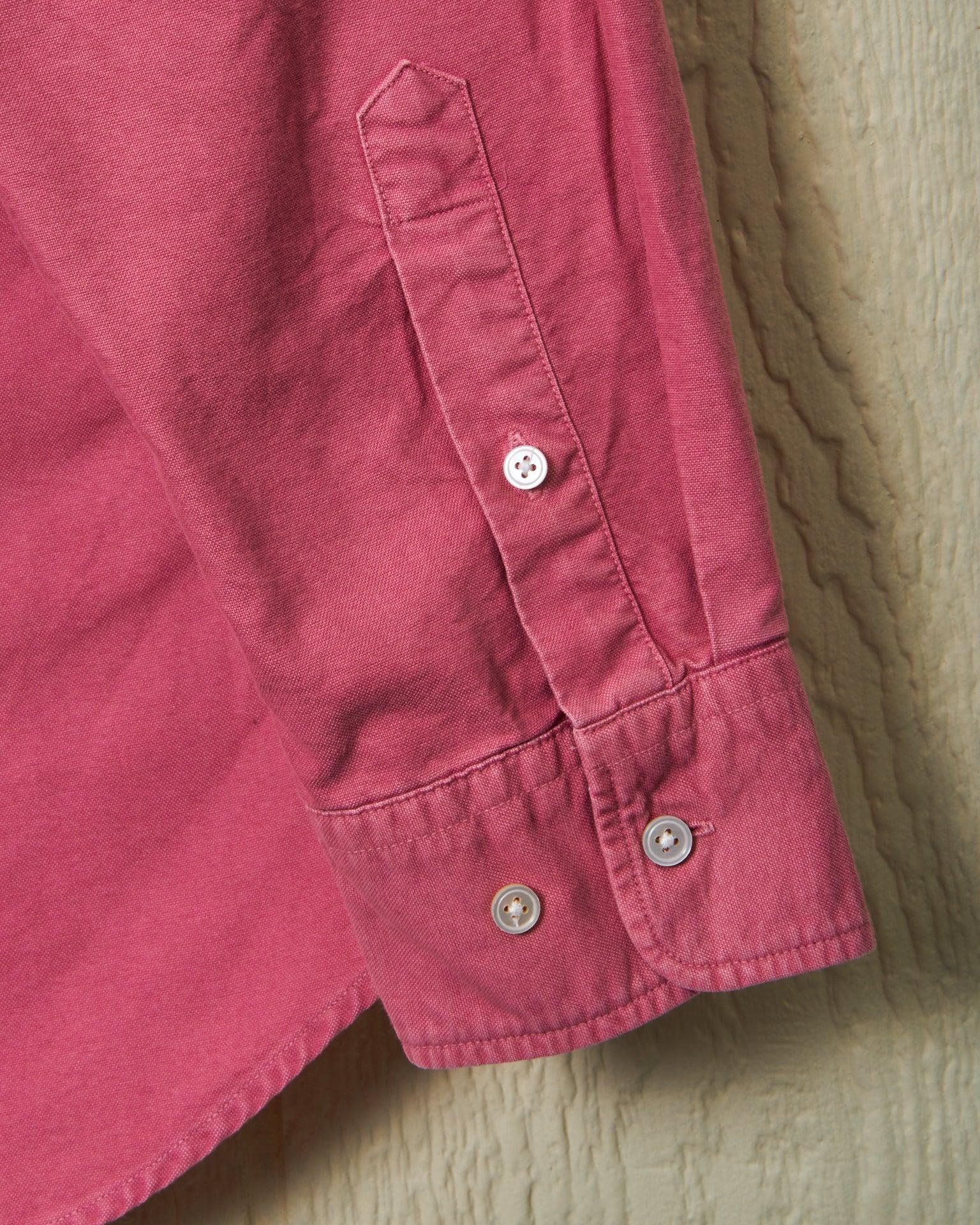Garment Dyed Oxford Shirt in Faded Red Product Image