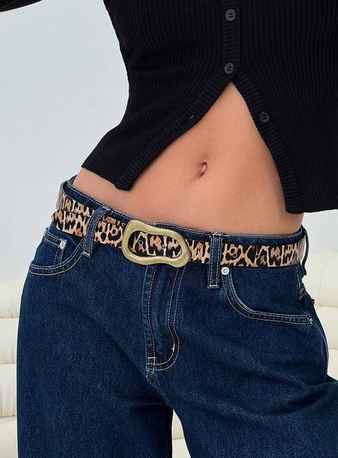 Leto Belt Leopard / Gold Product Image