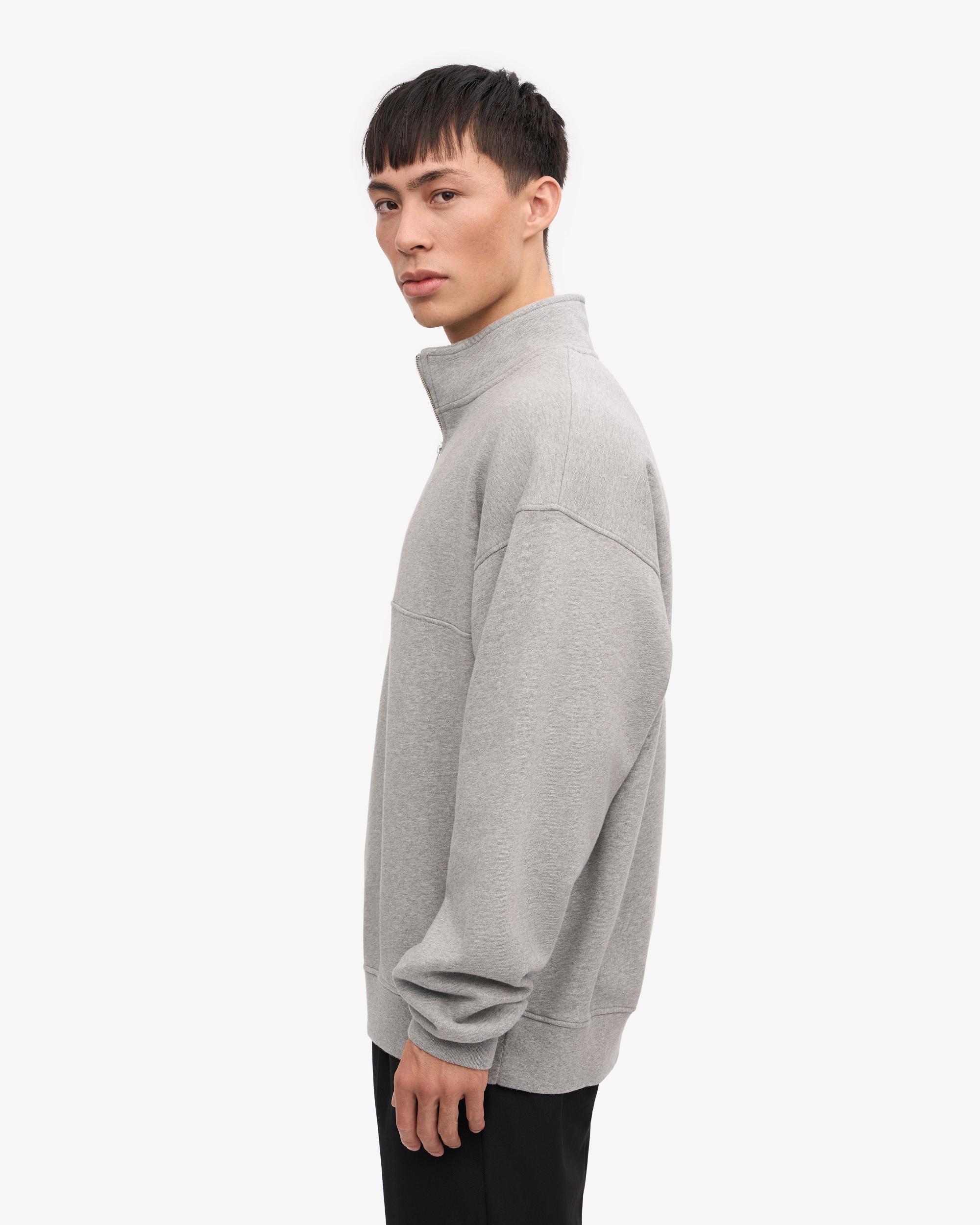 Organic Quarter Zip - Heather Grey Product Image