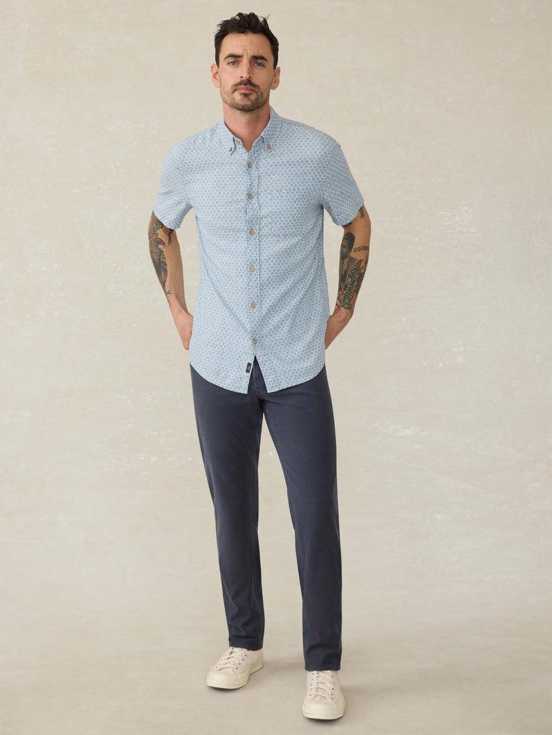Stretch Terry 5-Pocket Pant - Navy Product Image