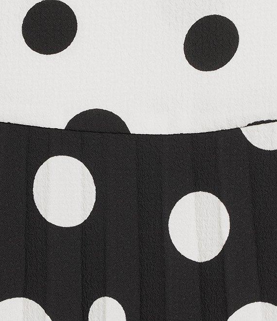 IC Collection Woven Dot Combo Print High Neck Bracelet Sleeve Jacket Product Image