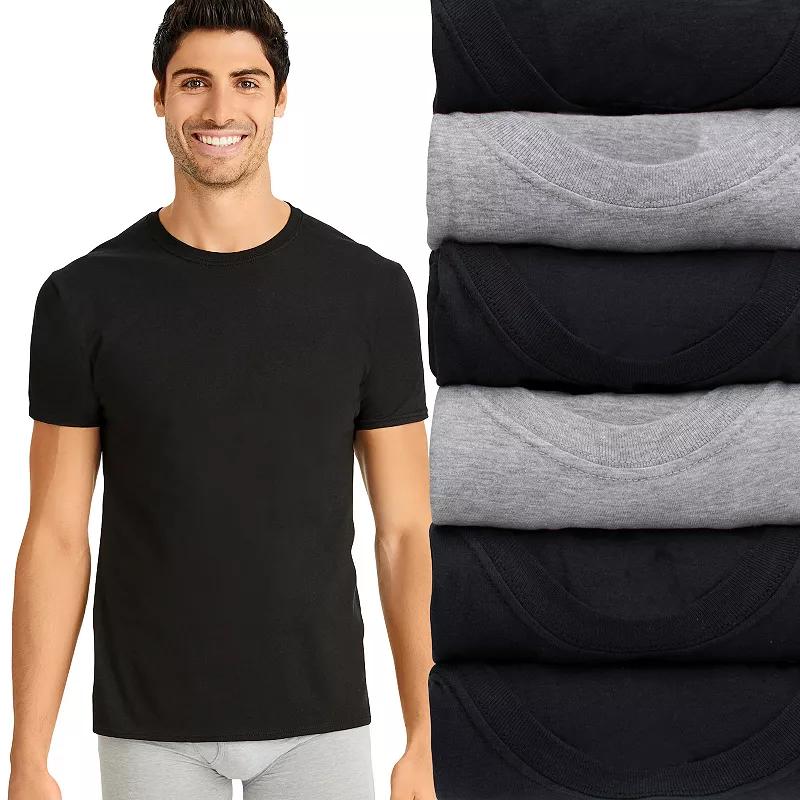 Men's Hanes® 6-Pack Ultimate ComfortSoft Crewneck Undershirt,  Product Image