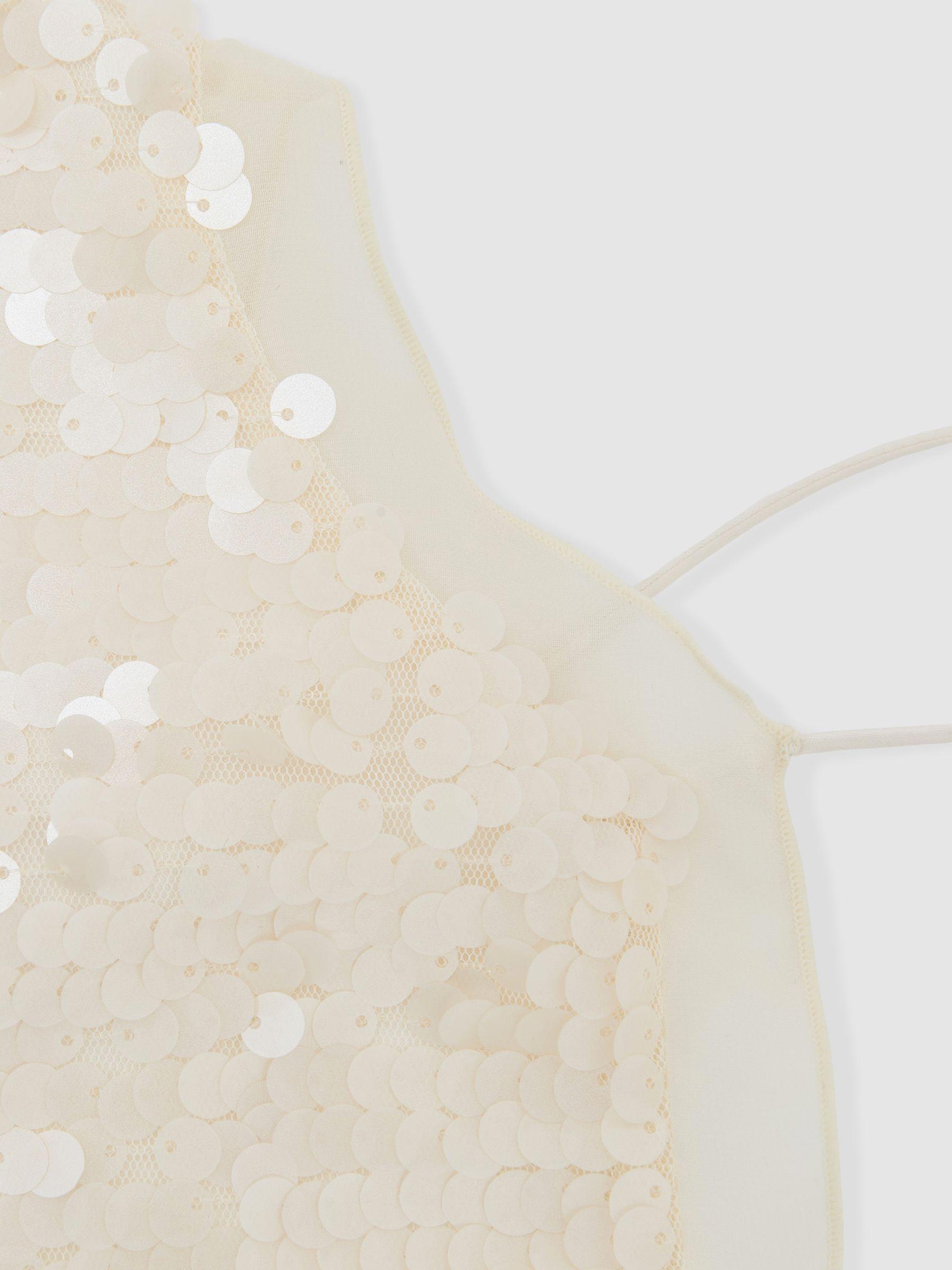 Sequin Cami Top in Cream Product Image