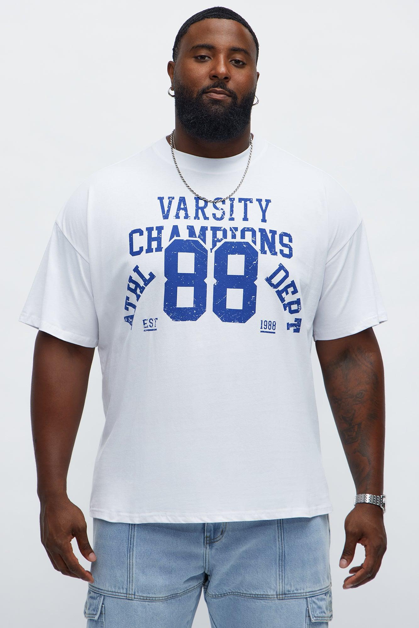 Varsity Champs 88 Boxy Short Sleeve Tee - White Male Product Image